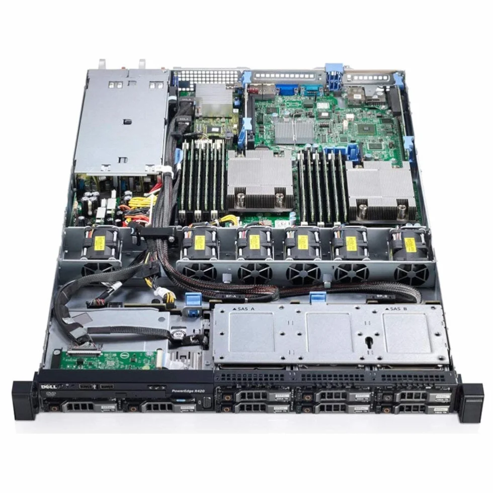 Dell PowerEdge R420 2x Intel Xeon OctaCore 64GB RAM 2x 600GB HDD 1U Rack Server (Refurbished)