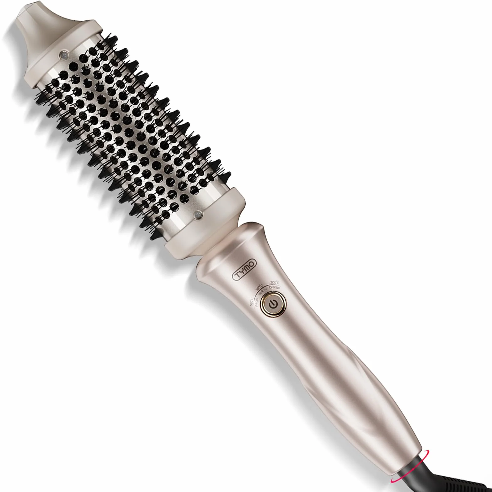 TYMO STYLUX Cepillo Térmico, Cepillo Redondo Caliente Cerámica de 43 mm para Crear Rizos Naturales, Cepillo Rizador de un Solo Paso para Cabello Suelto y Voluminoso, Thermal Brush para dar Volumen