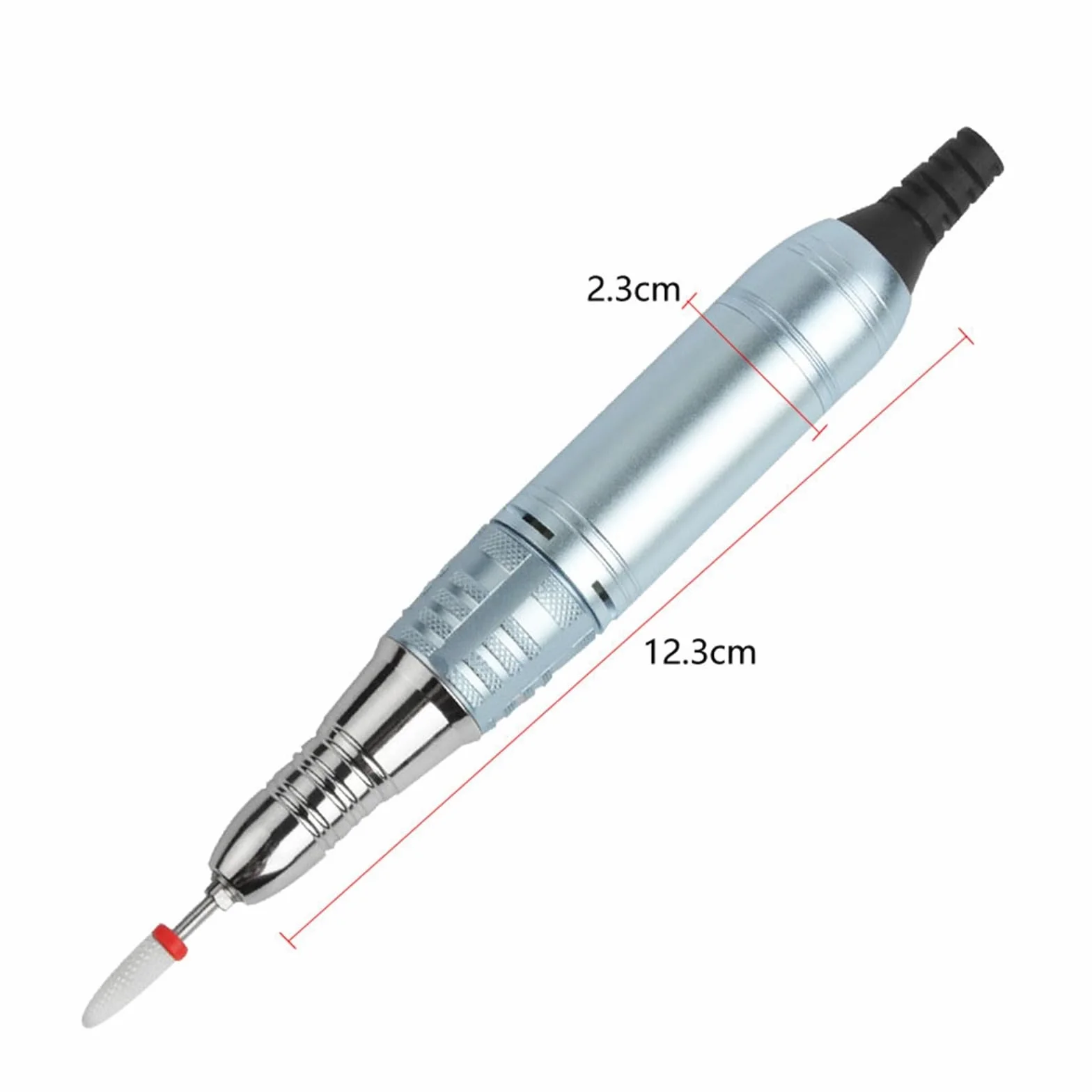 Taladro de uñas, Taladro Eléctrico Para Uñas, 35000 RPM Con Pantalla Táctil, Máquina De Manicura Pulidora Inalámbrica Recargable Para Entrenamiento Y Uso Doméstico para uñas acrílicas(Gray)