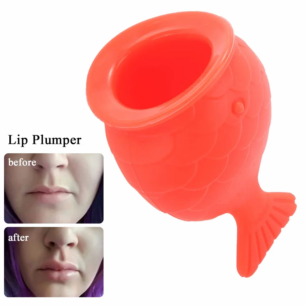 Lip Plumper Tool, Fish Lips Lip Enhancer, Portable Lip Plumper Gloss Set
