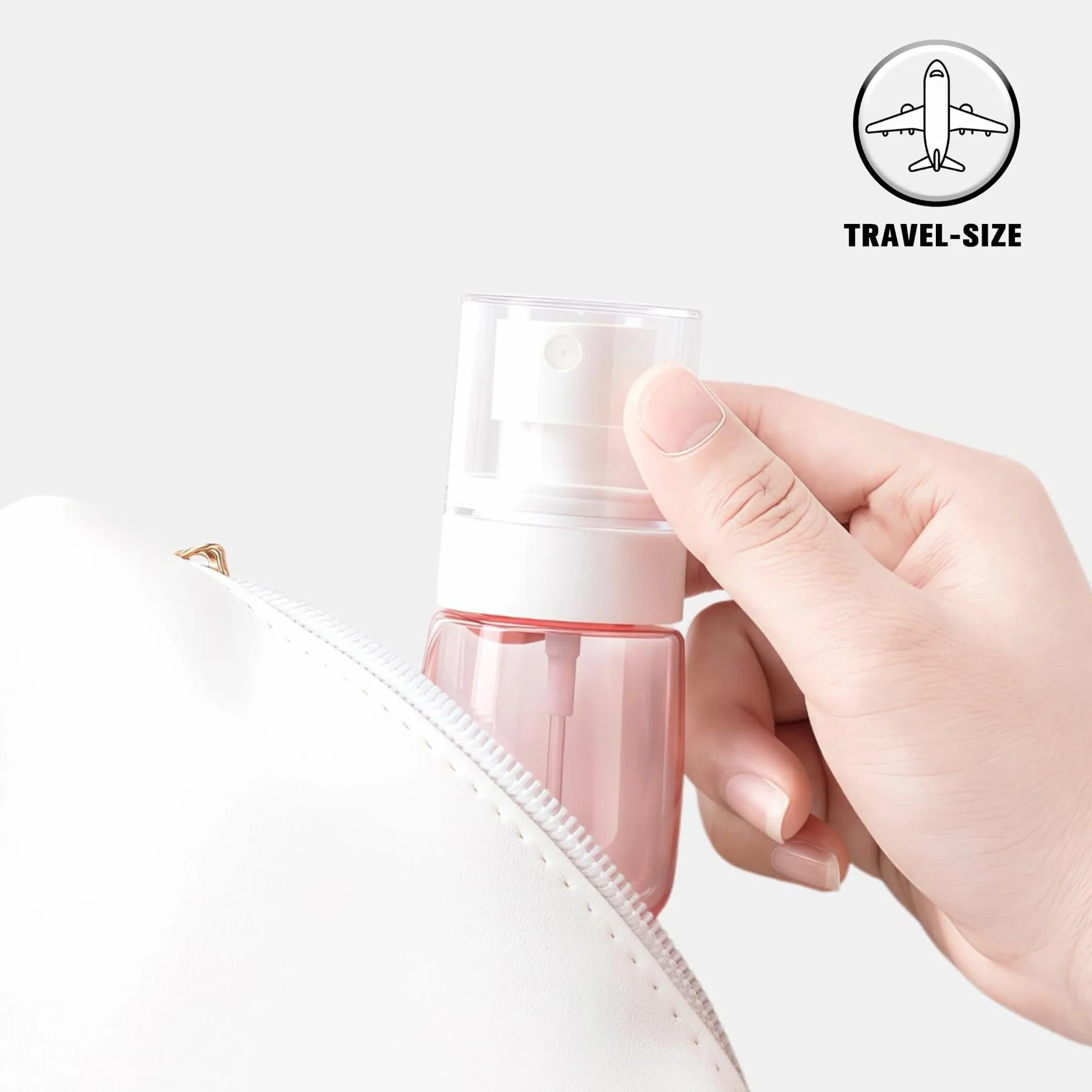 Spray pequeñas botellas de vapor reutilizables a prueba de fugas tamaño viaje TSA 60ml 3 unidades