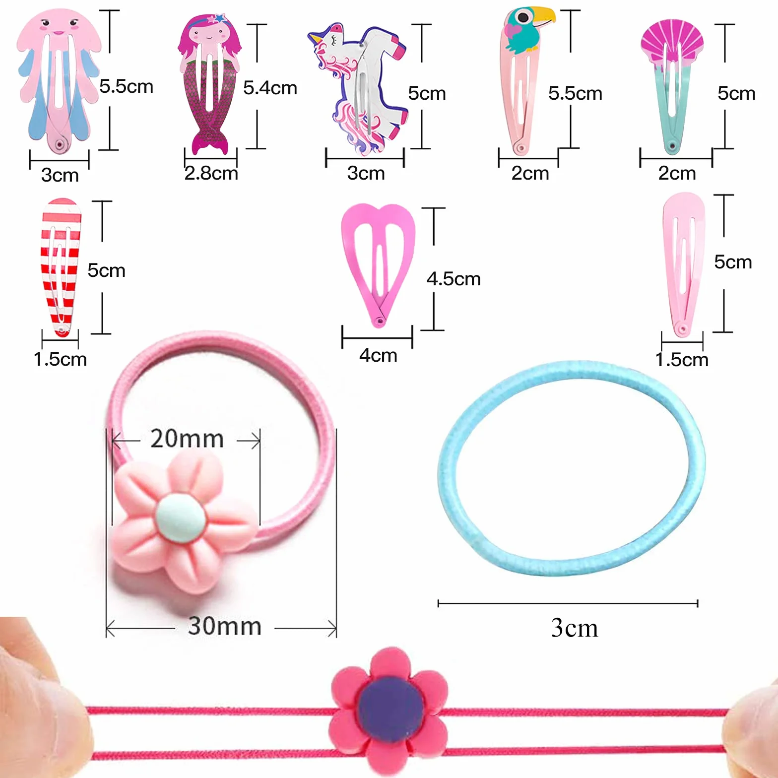 VEGCOO 172pcs Accesoris para Niña Clips Pelo y Gomas Pelo Pinzas Horquillas Pelo Regalo Navidad