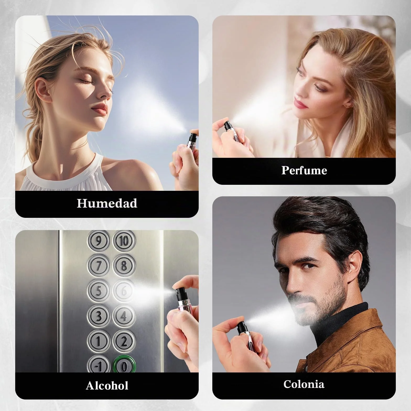 Atomizador Perfume Recargable 5ML Mini Frasco sin Fugas 12 PCS