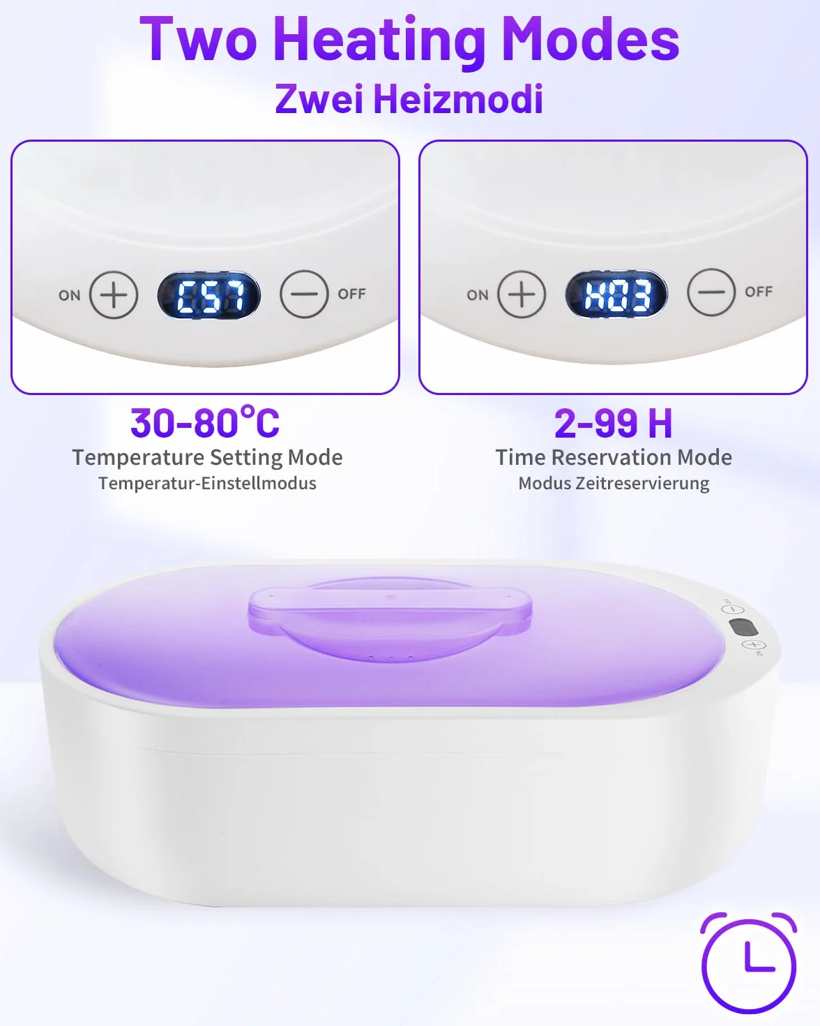 Calentador de Parafina para Manos 2L 150W Blanco con 3x Cera