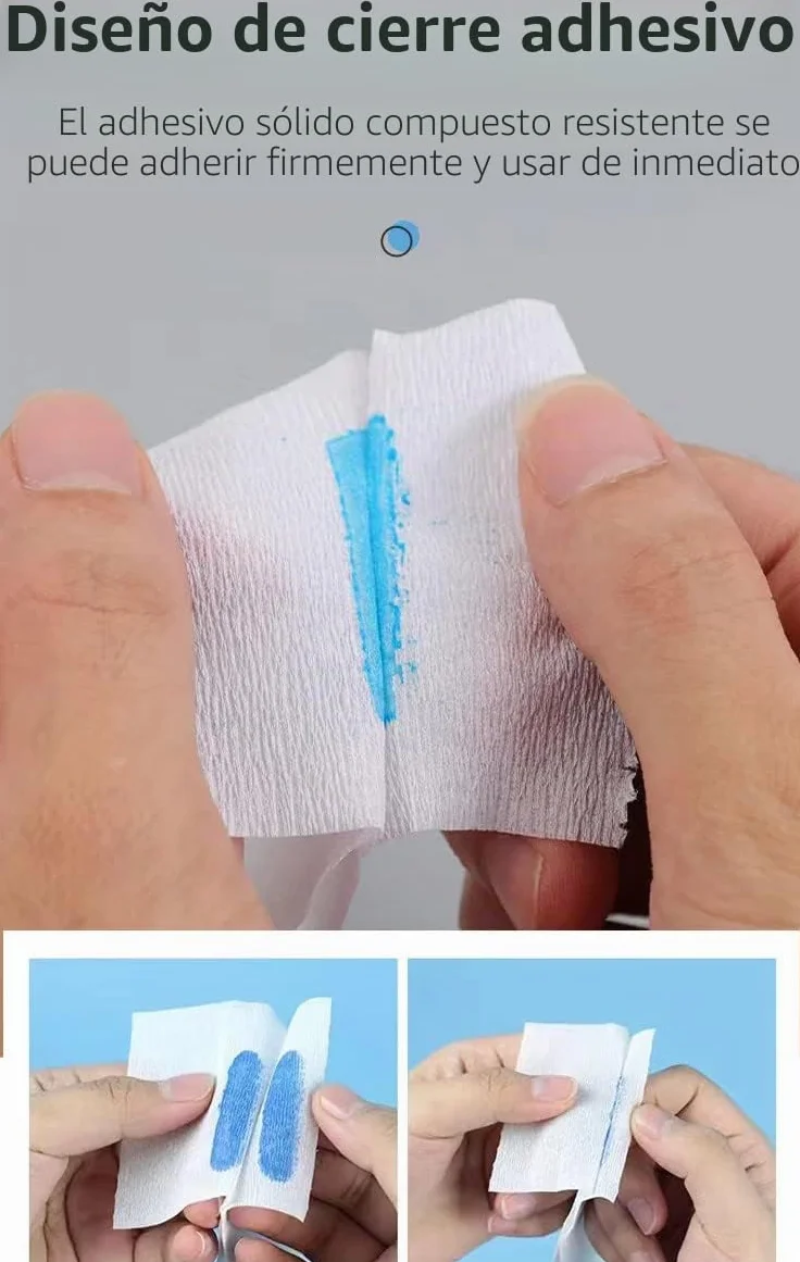 Feisate Papel Cuello Barbería 5 Rollos Desechables Protector Cinta Barbero Peluquería Blanco
