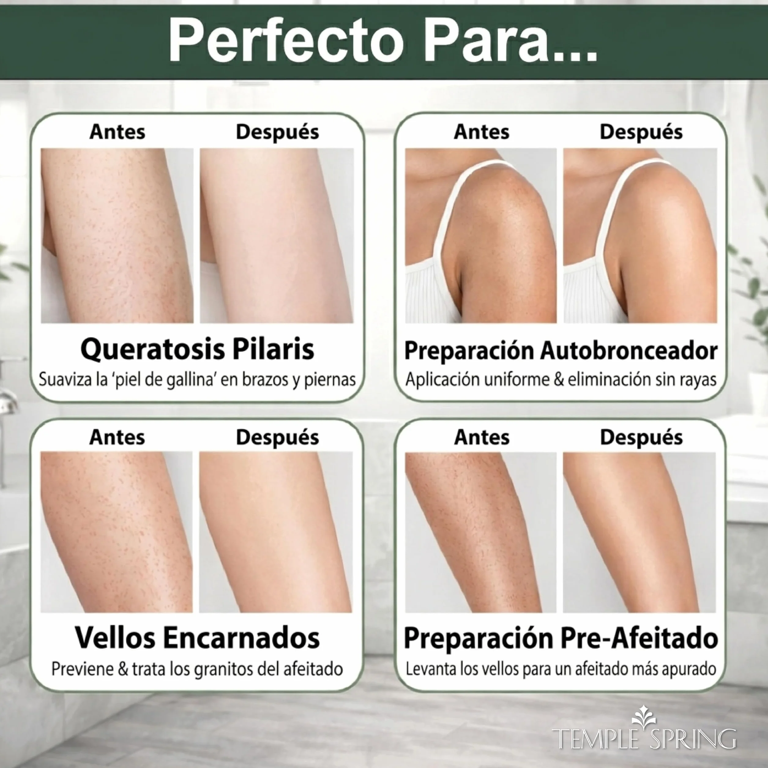 Guante Exfoliante Corporal Bambú Esponja Exfoliante Cuerpo Autobronceador Gris