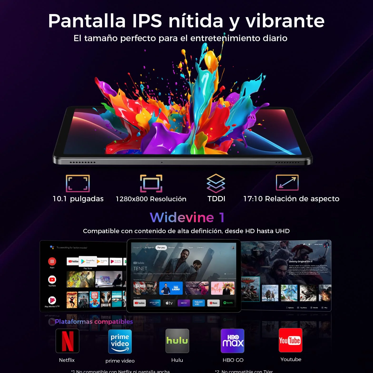 Tableta 10 Pulgadas Android 16, 16GB RAM 64GB ROM, Gemini Ai, 5G Wi-Fi6, BT5.2