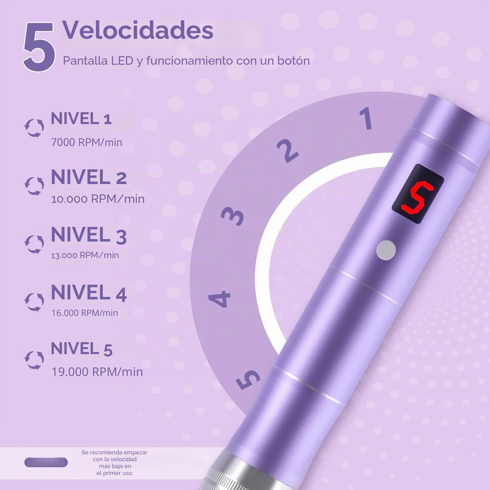 QUELLE E99 Dermapen Profesional,Microneedling Pen Inalámbrico con pantalla LCD y 5 Niveles de Velocidad incluye 16 Cartuchos de Repuesto Para el Cuidado de la Piel