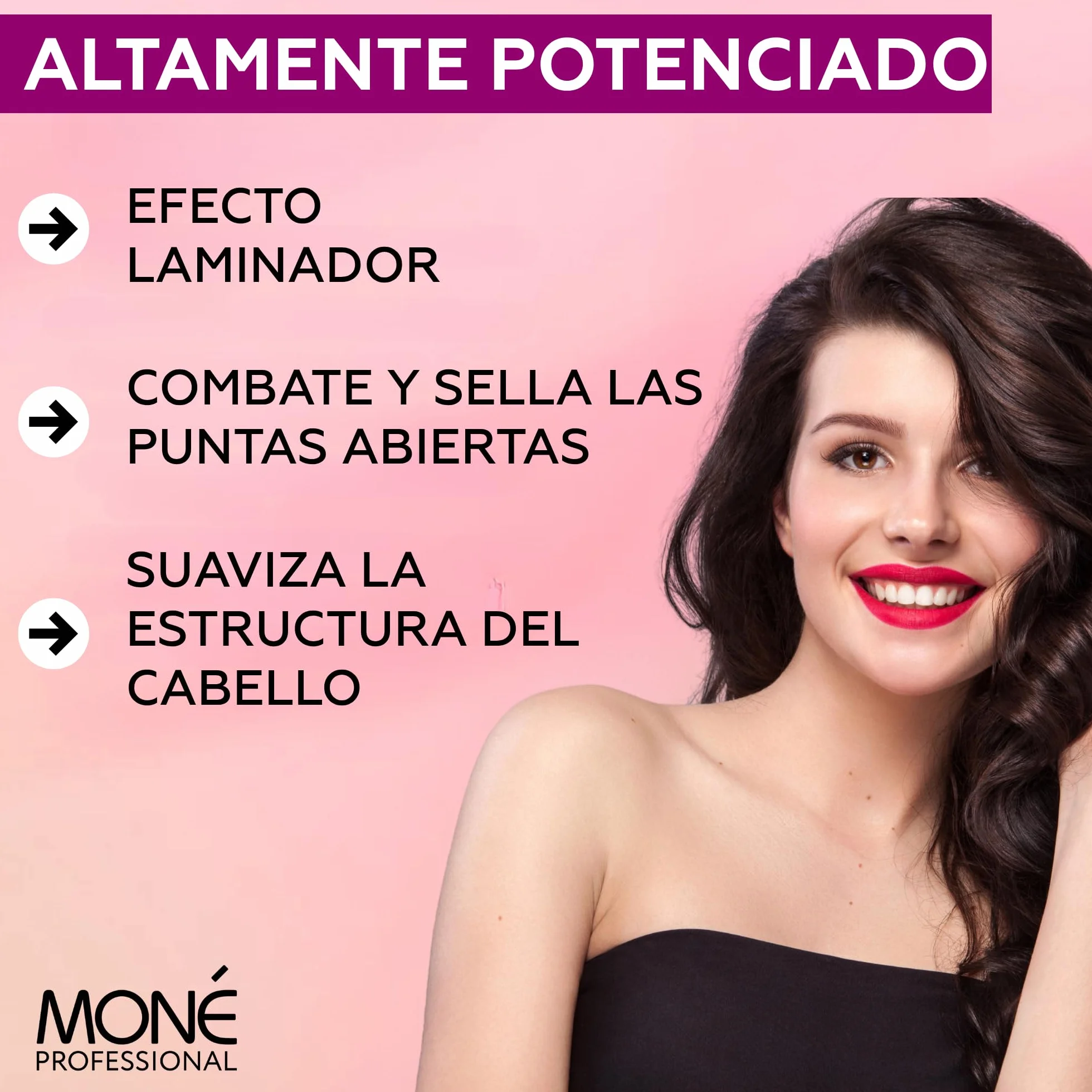 MONÉ PROFESSIONAL Hyaluronic Dream Luminizer - Serum Pelo Seco y Dañado, Reparación, Protector Térmico, Anti-Frizz, Potenciador del Brillo, Sin Aclarado, Hyaluronic Acid