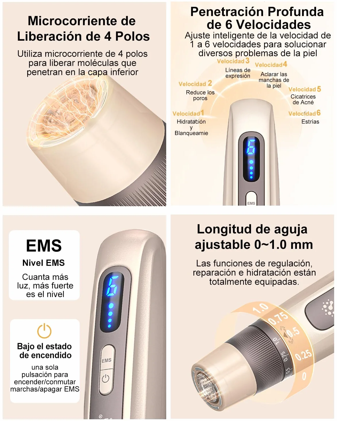 Hydra.Pen H5 Microneedling Pen, EMS Microcurrent Serum Applicator, Inalámbrico Profesional para Arrugas, Cicatrices y Caída del Cabello