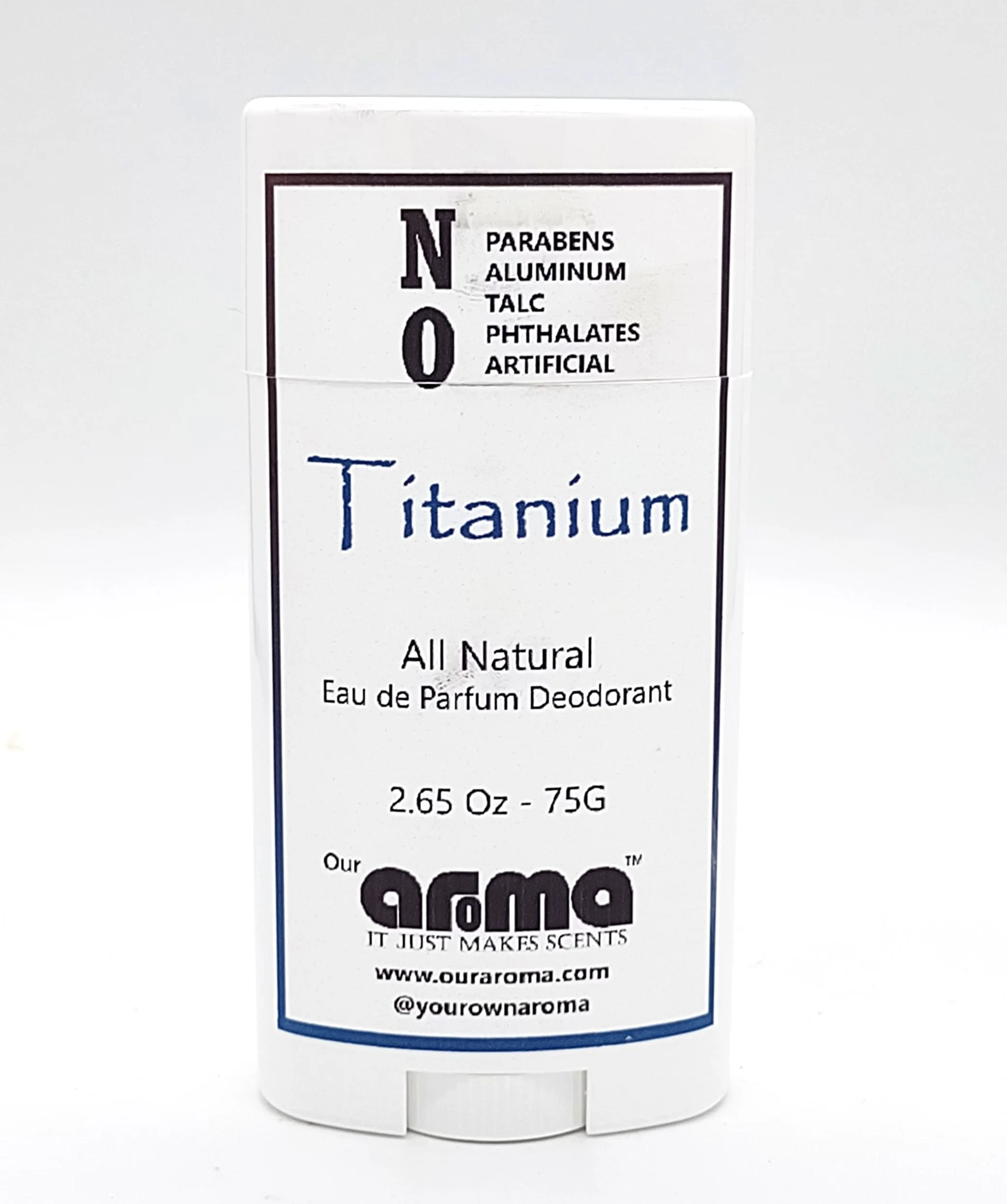 Our Aroma Desodorante natural - Desodorante sin aluminio vertido a mano, sin gluten, sin crueldad, sin parabenos, aroma de titanio