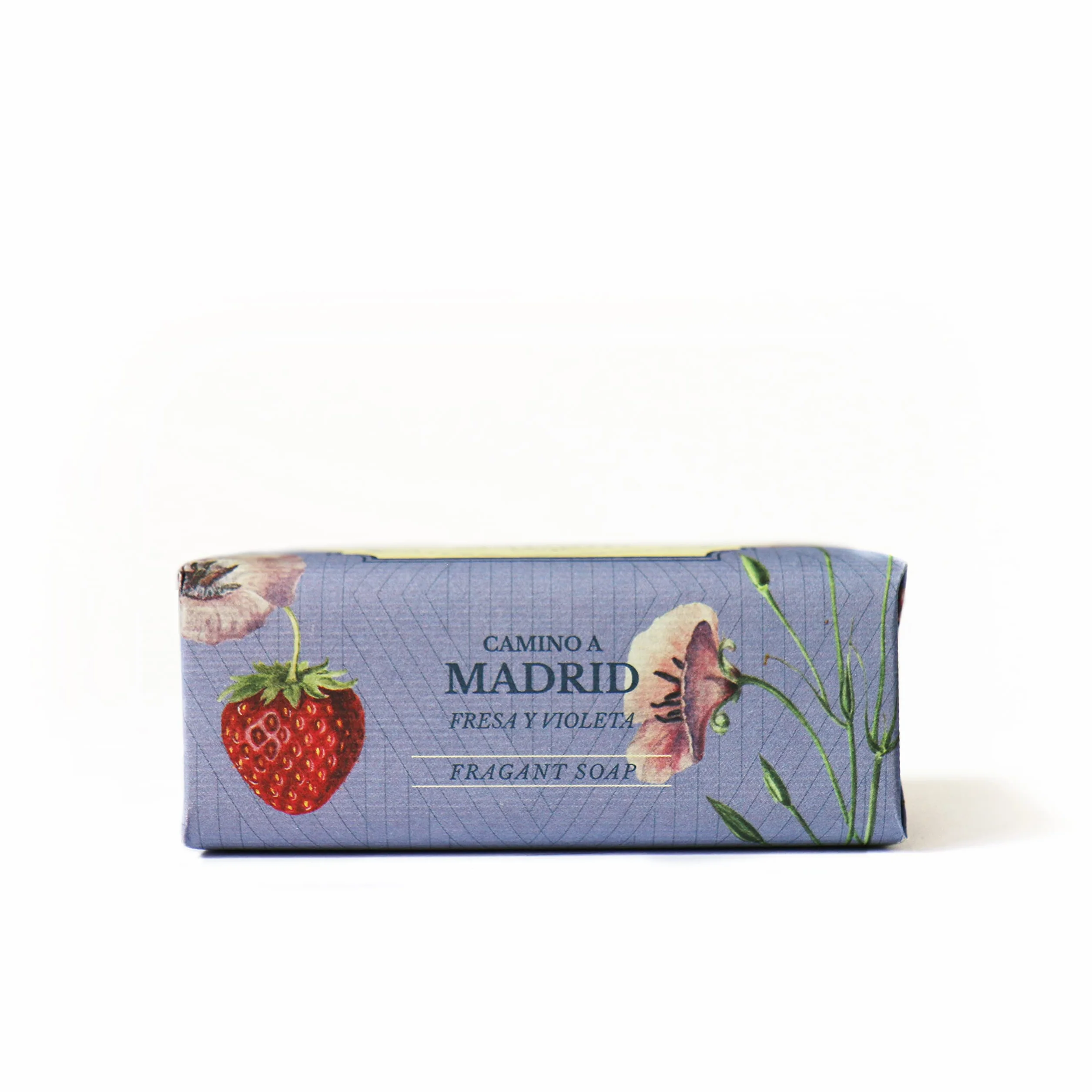 Pardo Jabón Natural Vintage Camino a Madrid Fresa y Violeta 200 g Pastilla sólida