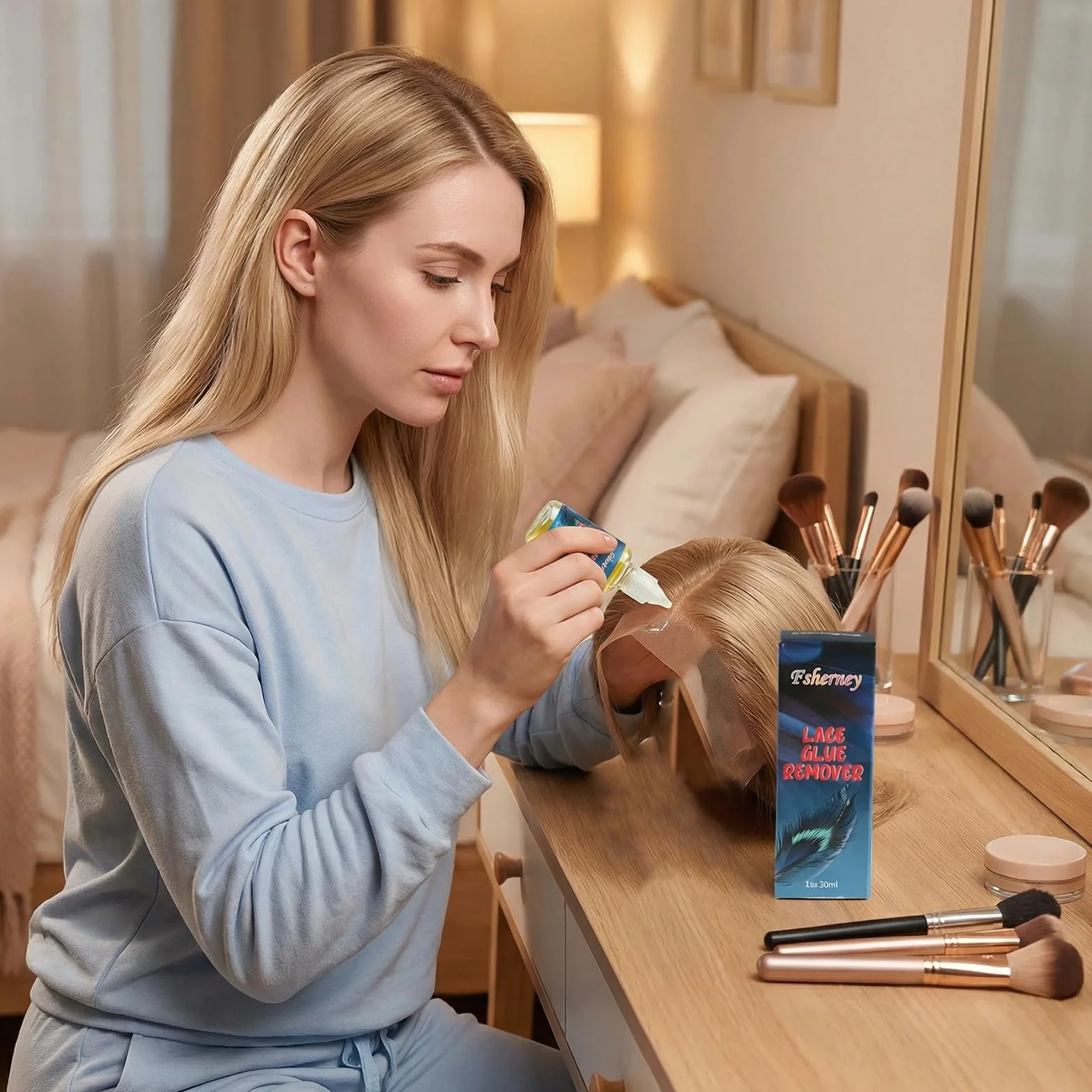 Removedor de Cinta Adhesiva para Extensiones de Cabello 30ml – Disolvente de Pegamento para Pelucas