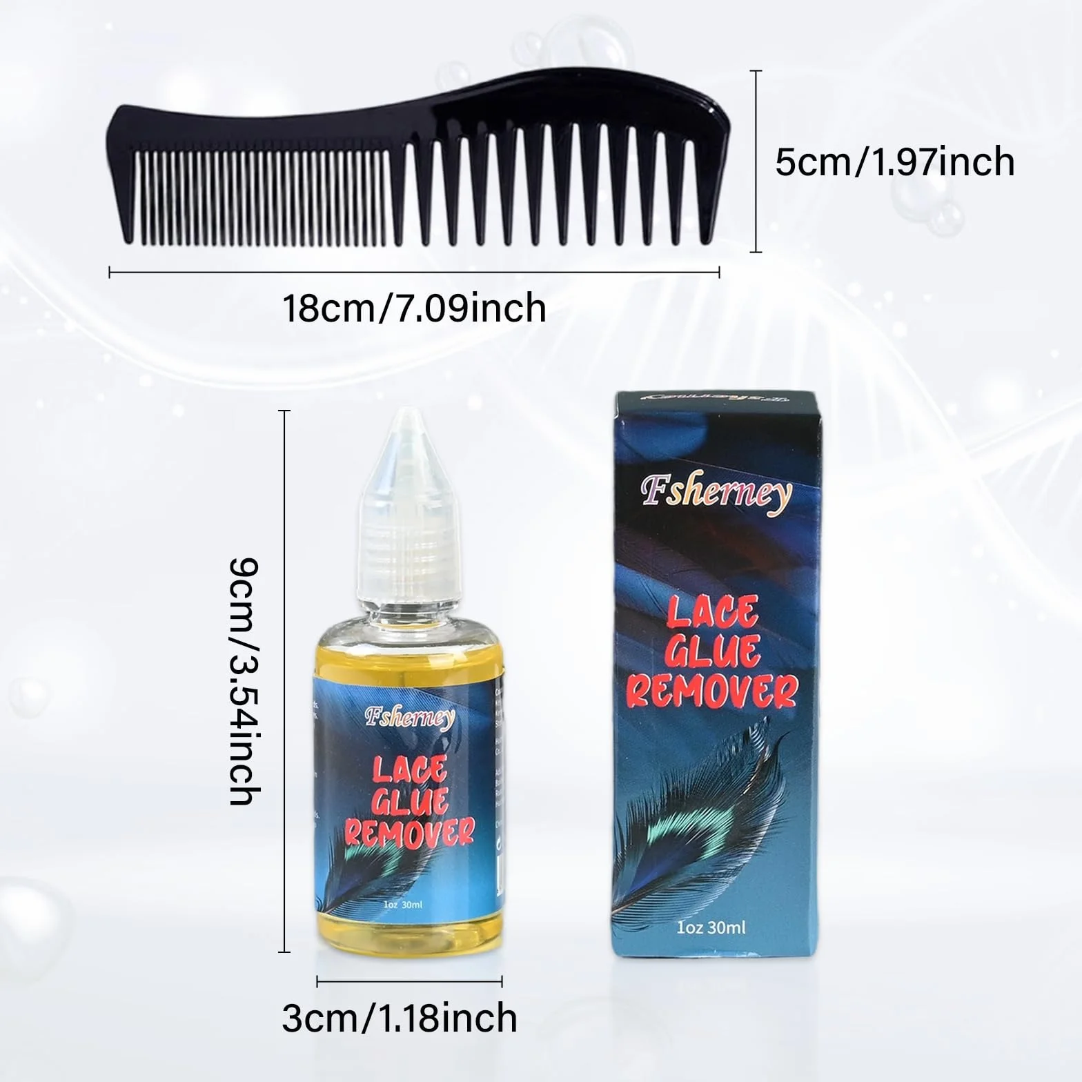 Removedor de Cinta Adhesiva para Extensiones de Cabello 30ml – Disolvente de Pegamento para Pelucas