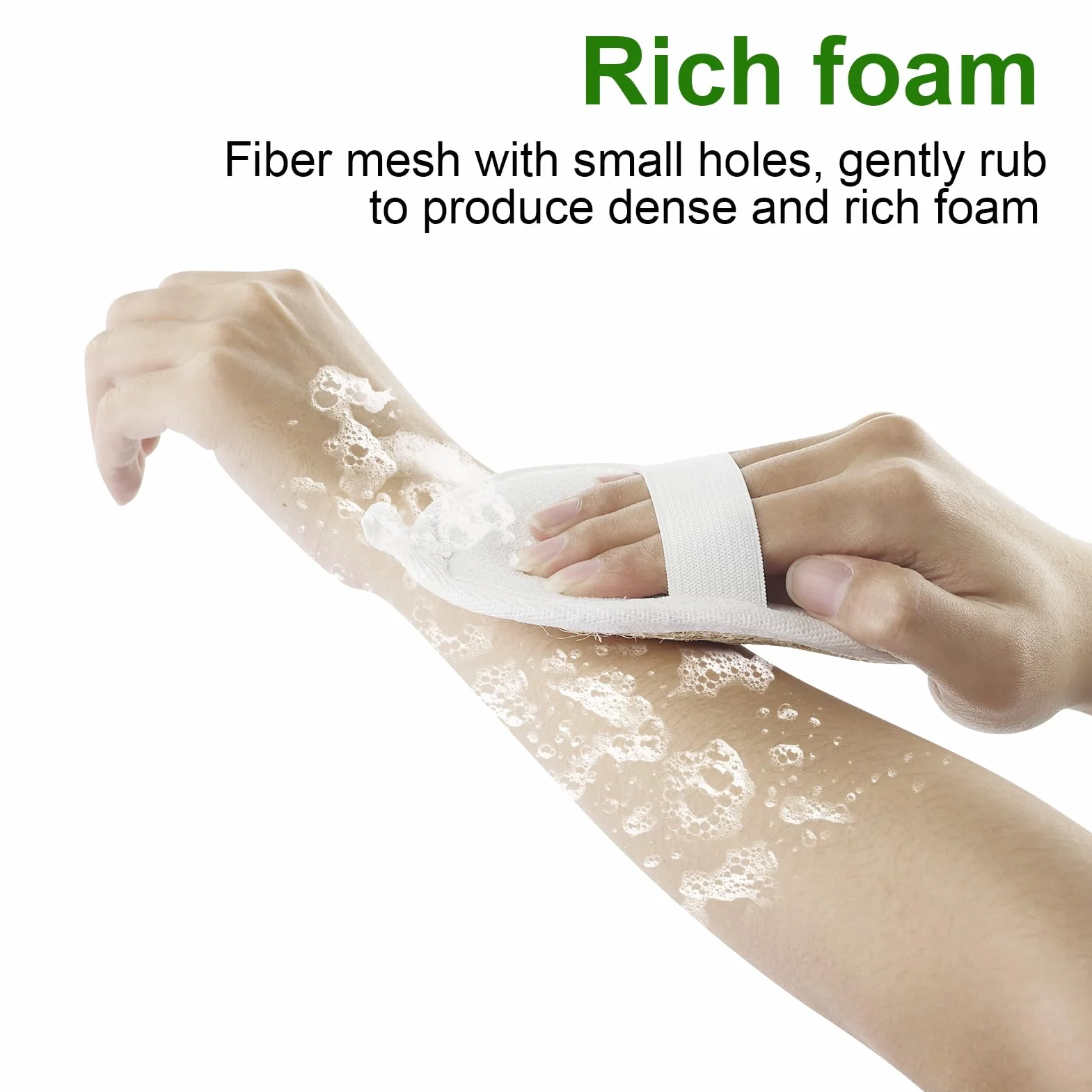 Esponjas naturales de luffa para el cuerpo, exfoliante de ducha reutilizable