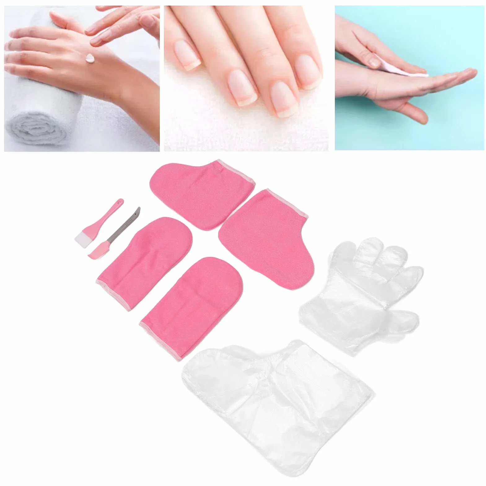 Guantes de Parafina para Manos y Pies, Juego de Baño de Cera, Mantener el Calor