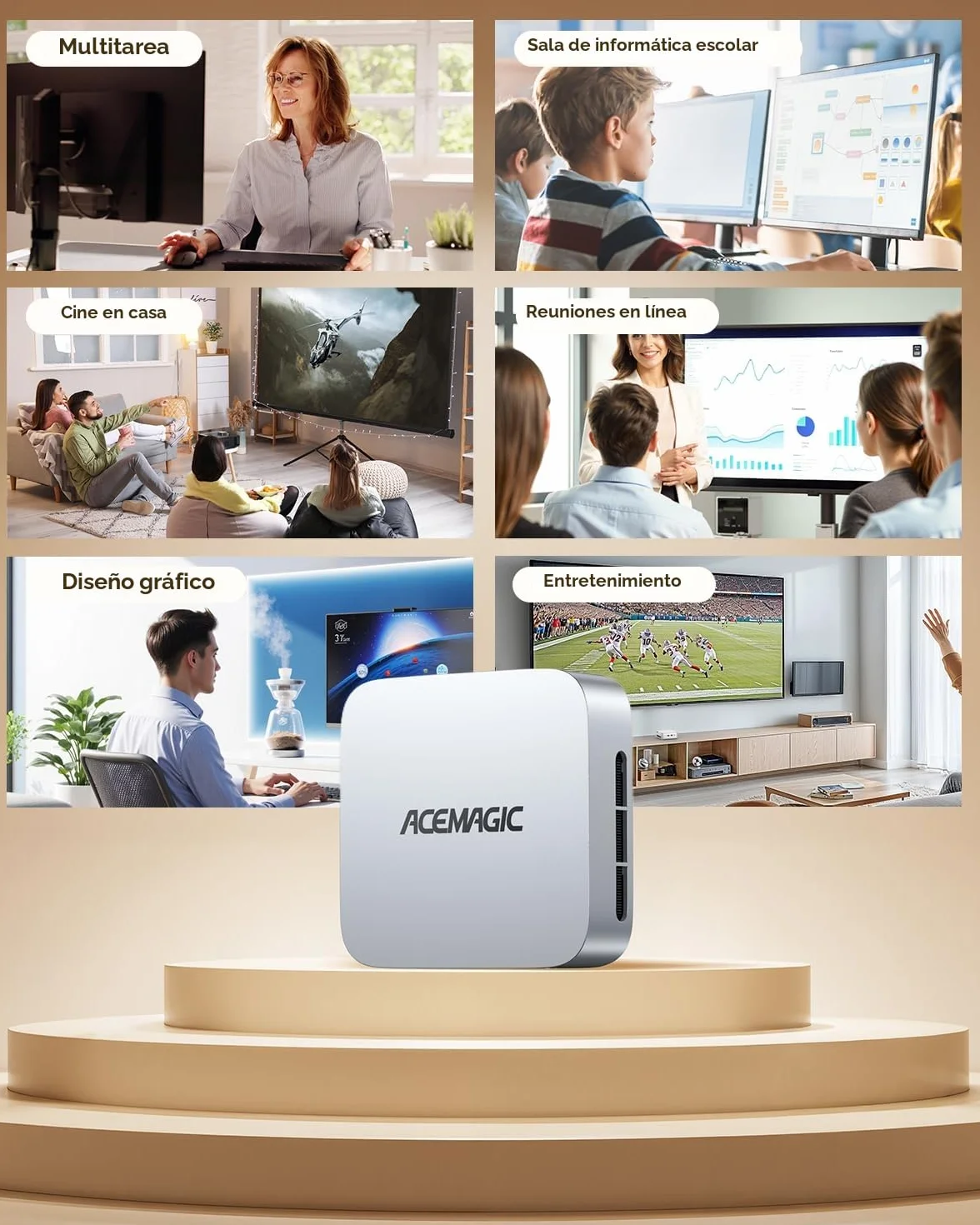 ACEMAGIC Mini PC Intel Core i5-12600H 16GB DDR4 RAM 512GB SSD Windows 11 Pro Intel Iris Xe Graphics 4K Triple Display WiFi 6 BT 5.2