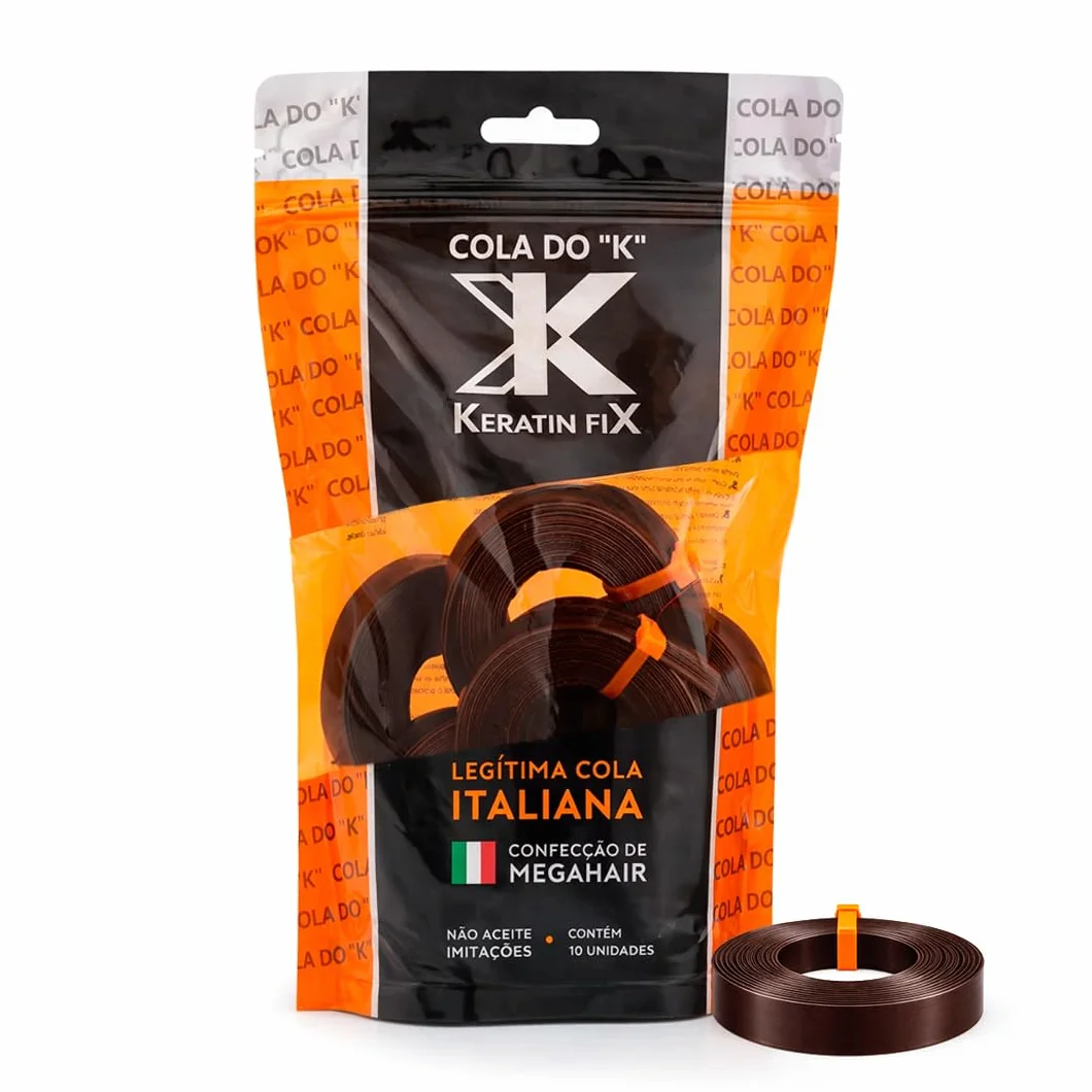 Adhesivo de Queratina para Extensiones de Cabello y Pelucas, 10 Rollos de 3,2 m, Resistente al Agua y al Calor (Marrón)