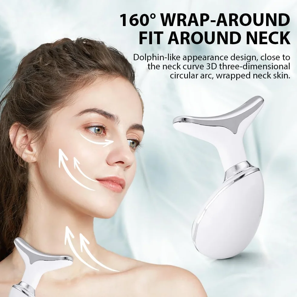 ACWOO Masajeador Facial, Masajeador Facial Eléctrico Antiarrugas, Masajeador de Belleza para Reafirmar la Piel para Rostro y Cuello, 45 ℃ Medidor de Belleza Facial, 3 Modos