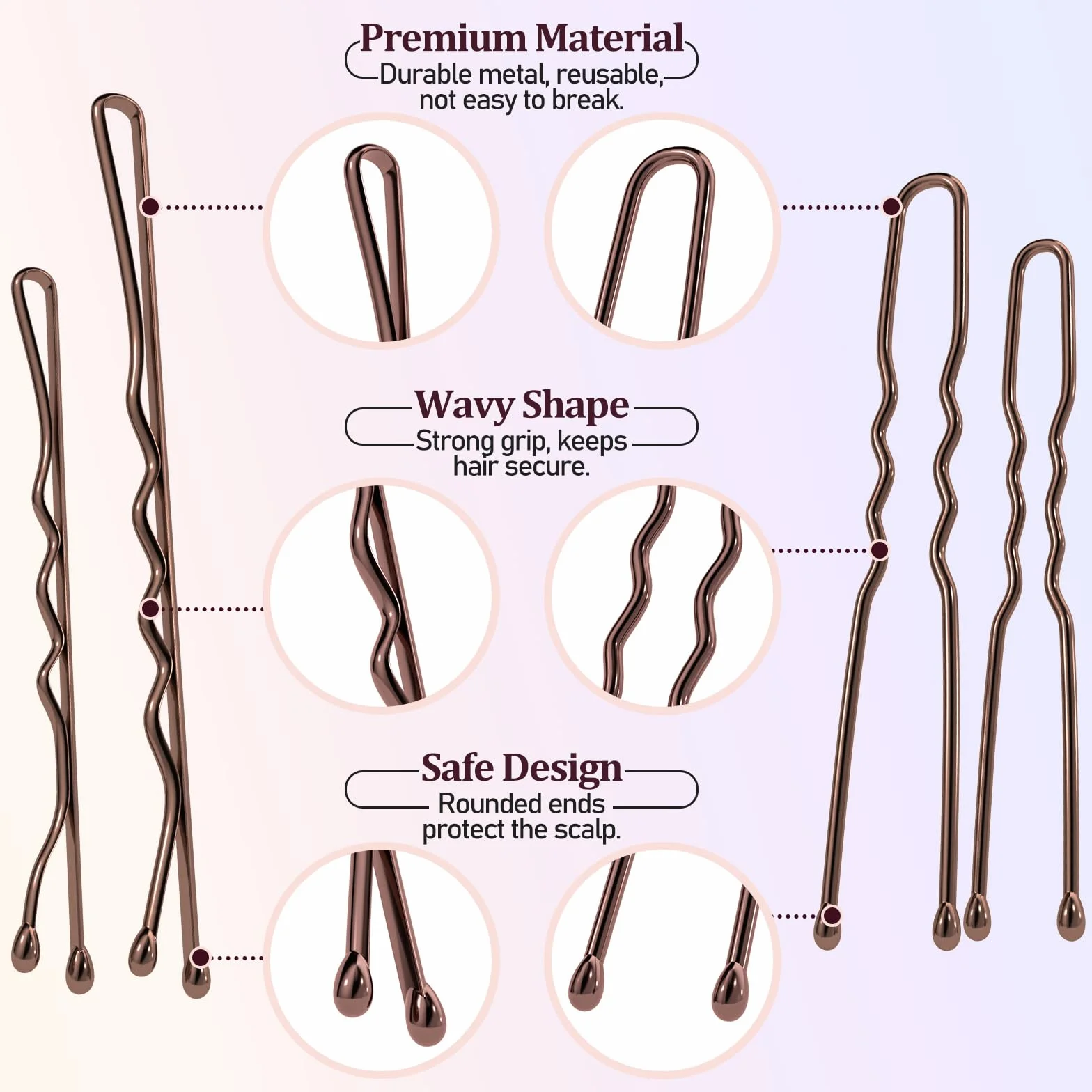 Accesorios para el Cabello Kit 385 Piezas Horquillas Pelo Mujer con Caja