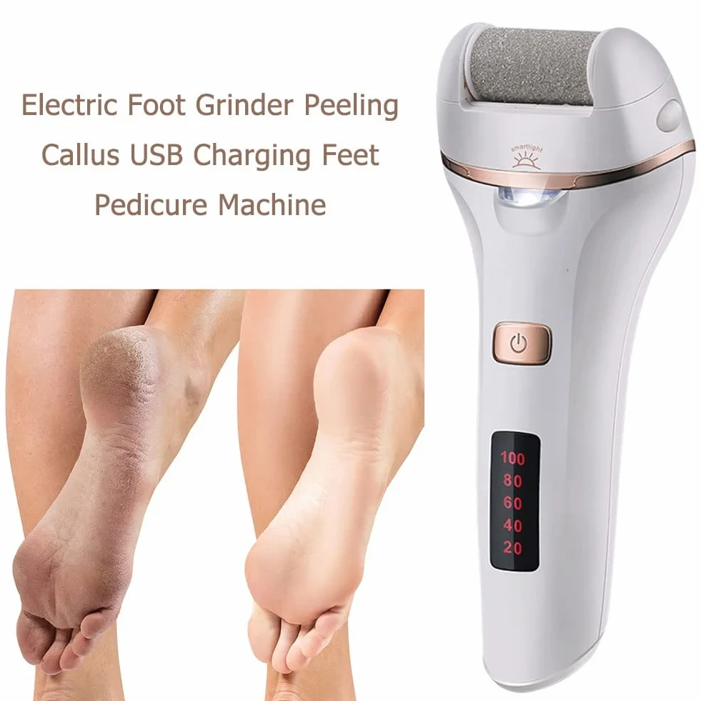 Amoladora eléctrica for pies, eliminador de callos piel seca muerta, herramienta pedicura recargable, herramientas for el cuidado los for limpieza dura y agrietada