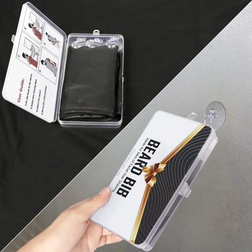 Delantal Impermeable para Barba con 2 Ventosas para Hombres