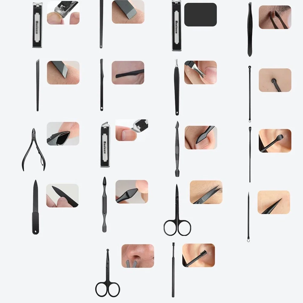 Kit de cortaúñas Juego de cortaúñas para adultos Cortaúñas de acero inoxidable para adultos Kit de pedicura Kit de belleza de manicura Kit de belleza de viaje portátil Juego de manicura (Tamaño : D) (