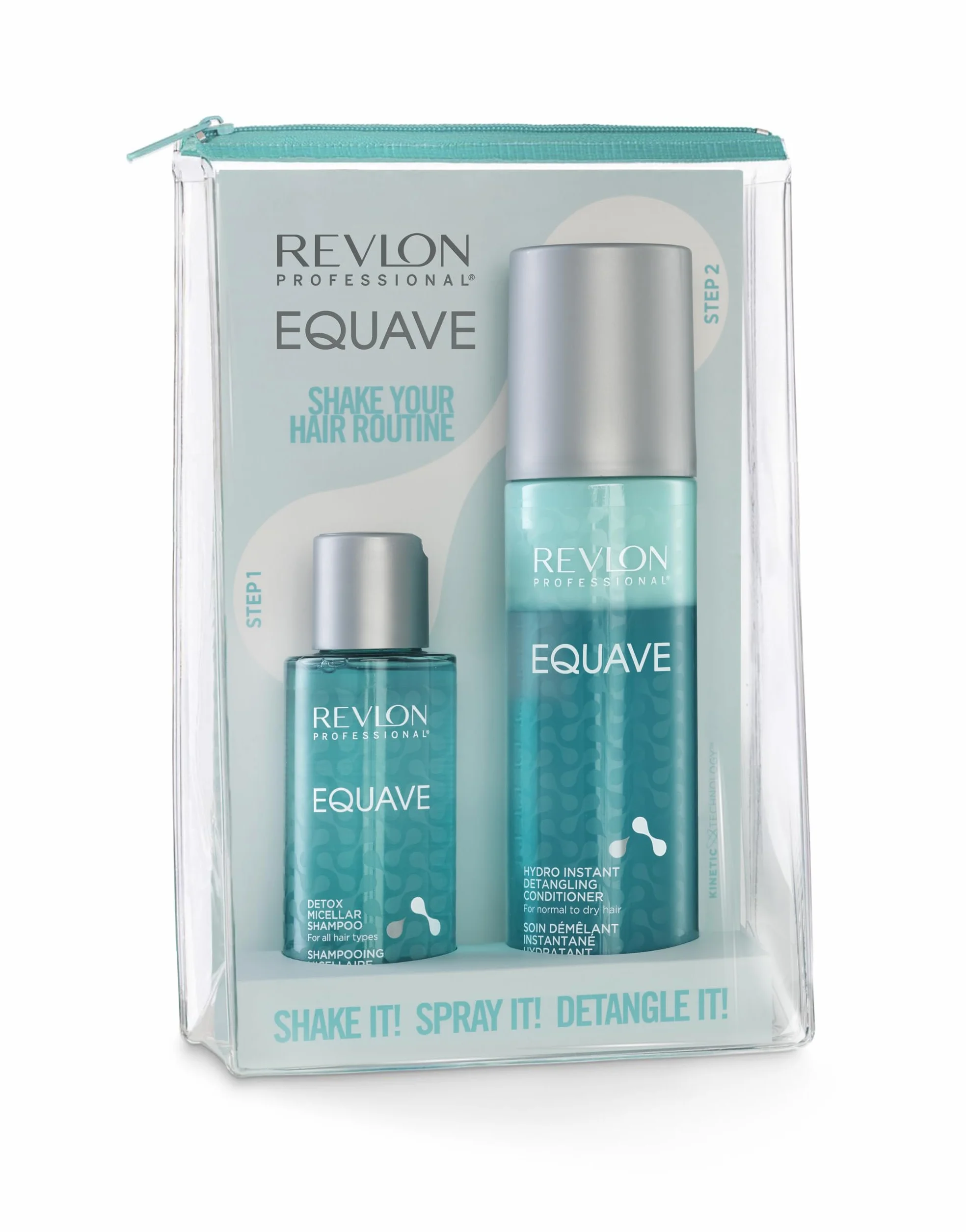REVLON PROFESSIONAL Hydro Pack Set Hidratante Champú Micelar Detox 100ml Acondicionador Bifásico Desenredante 200ml