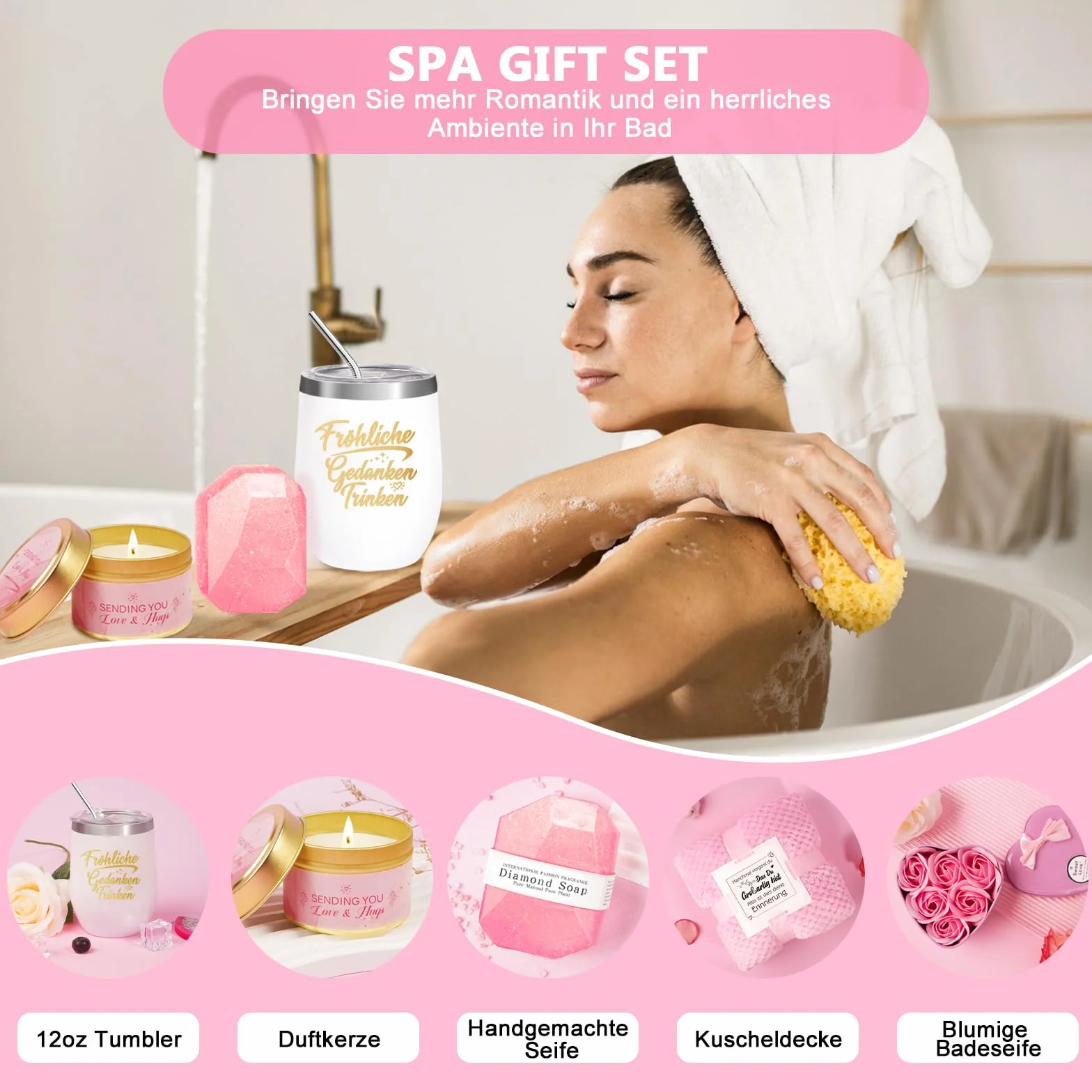 Regalos para mujeres, regalo de cumpleaños para mujeres, relajante cesta de regalo de spa paquete de cuidado, set de regalo para mejores amigas, hermanas, madres, esposas, novias, coworker, bestia