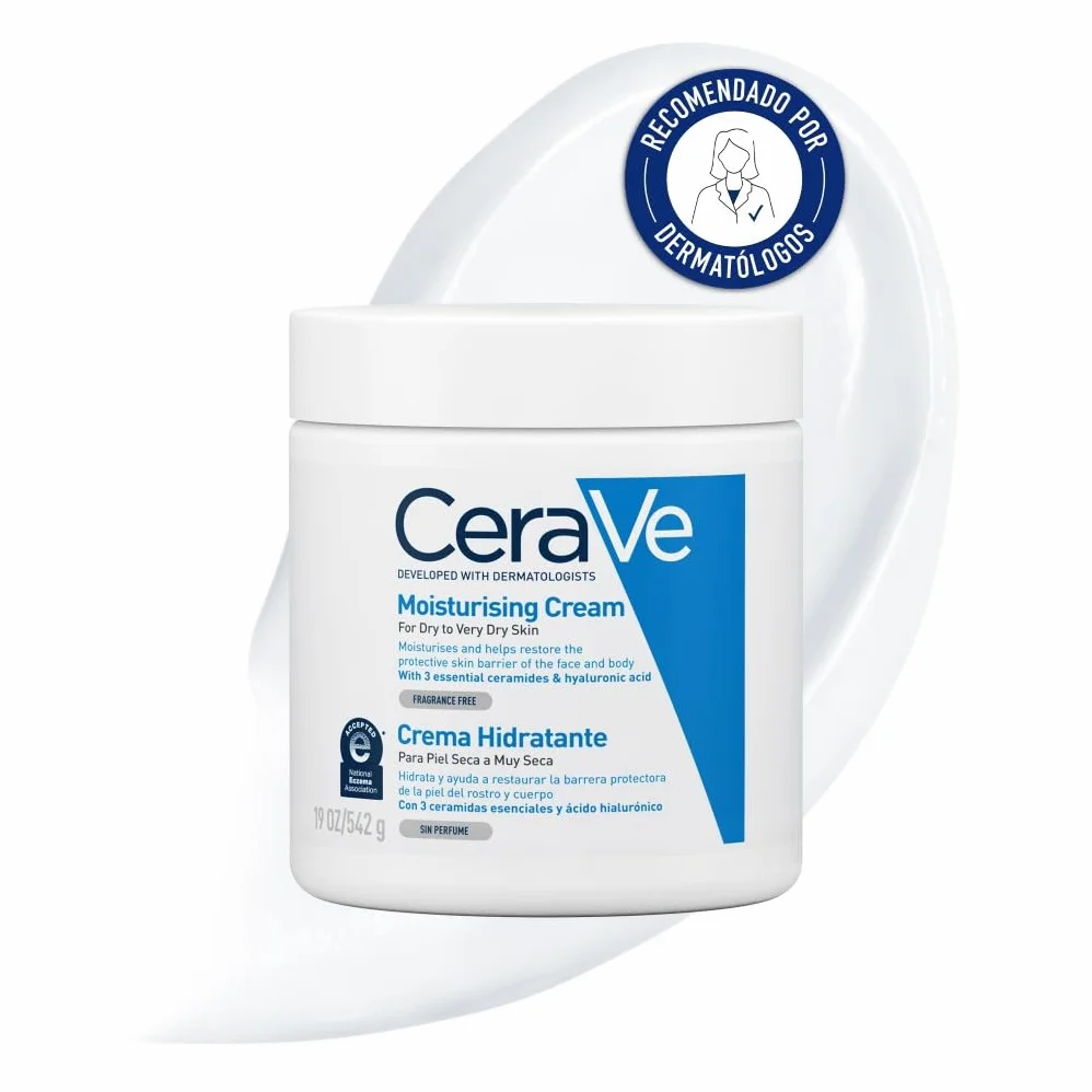 CeraVe Crema Hidratante Rostro y Cuerpo Piel Seca Ceramidas Ácido Hialurónico