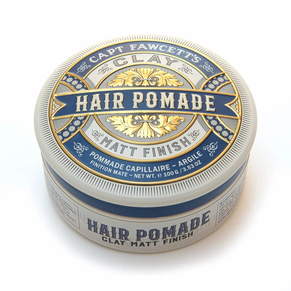Captain Fawcett Pomada de Arcilla Mate 100 g Fuerte Sujeción Acabado Mate Natural para Hombres