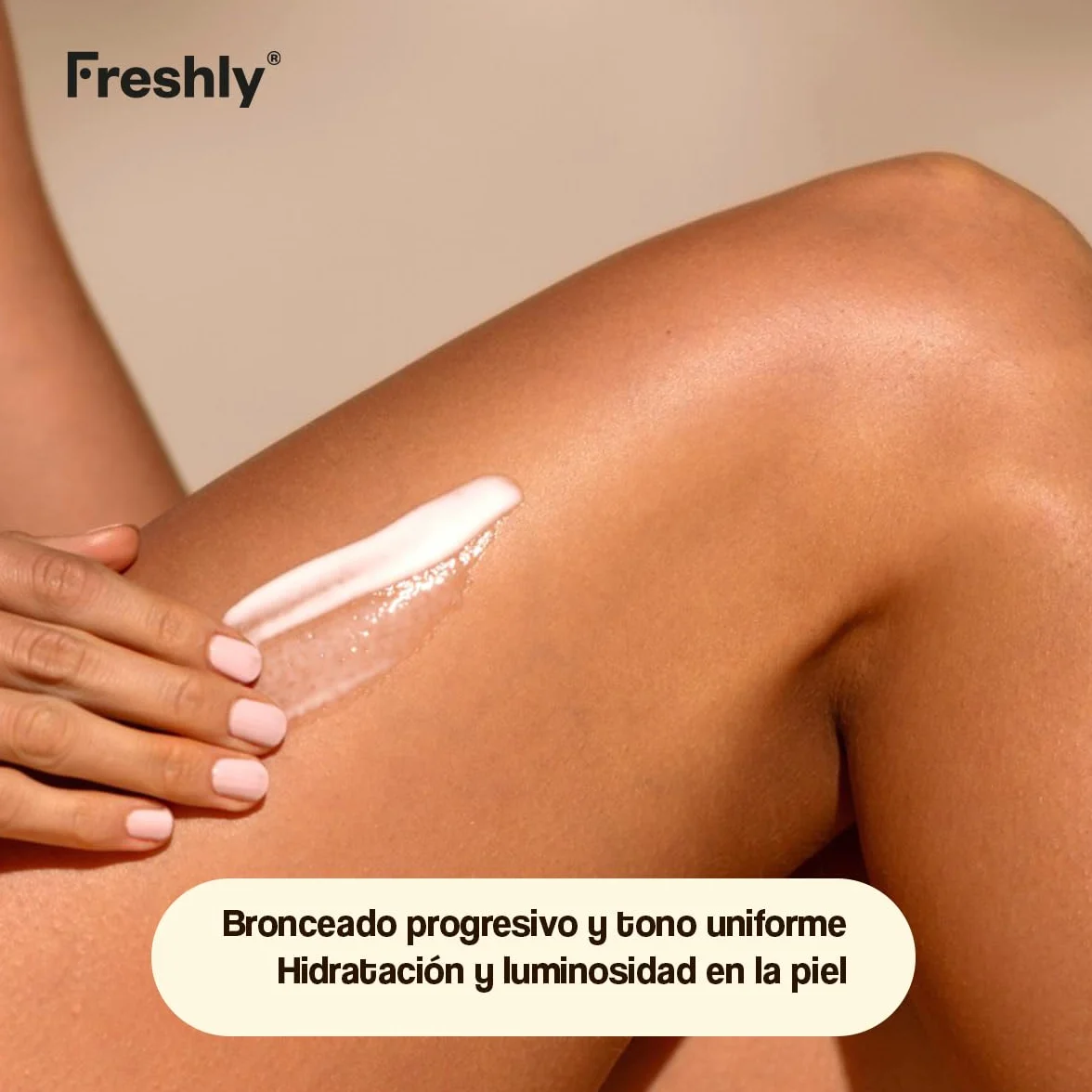 Freshly Cosmetics | Golden Bronze Body Pack | Autobronceador Corporal y Aceite Nutritivo | Pack Aceite + Crema 100ml + 200ml | Bronceado Natural Progresivo para Piel Luminosa