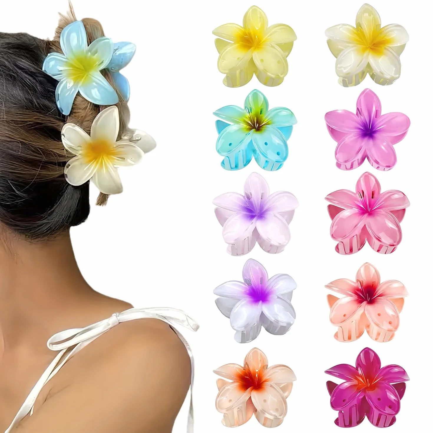 Pinzas para el Pelo con Diseño de Flor, Clips de Pelo de Flores para Mujeres, Boda