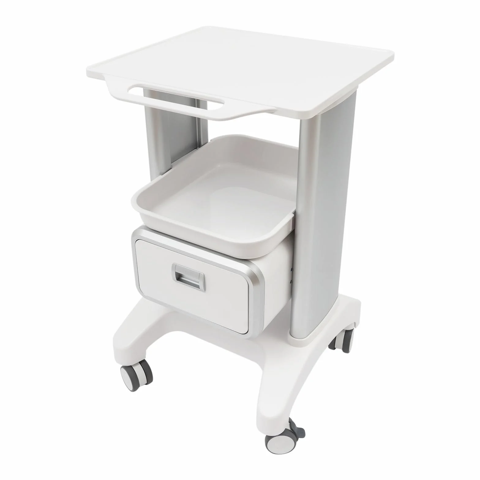Carro con ruedas, carrito médico, capacidad de carga de 100 kg, carrito de cosméticos con ruedas giratorias, portátil, carrito auxiliar, carrito de estudio para laboratorio, clínica, hospital, salón