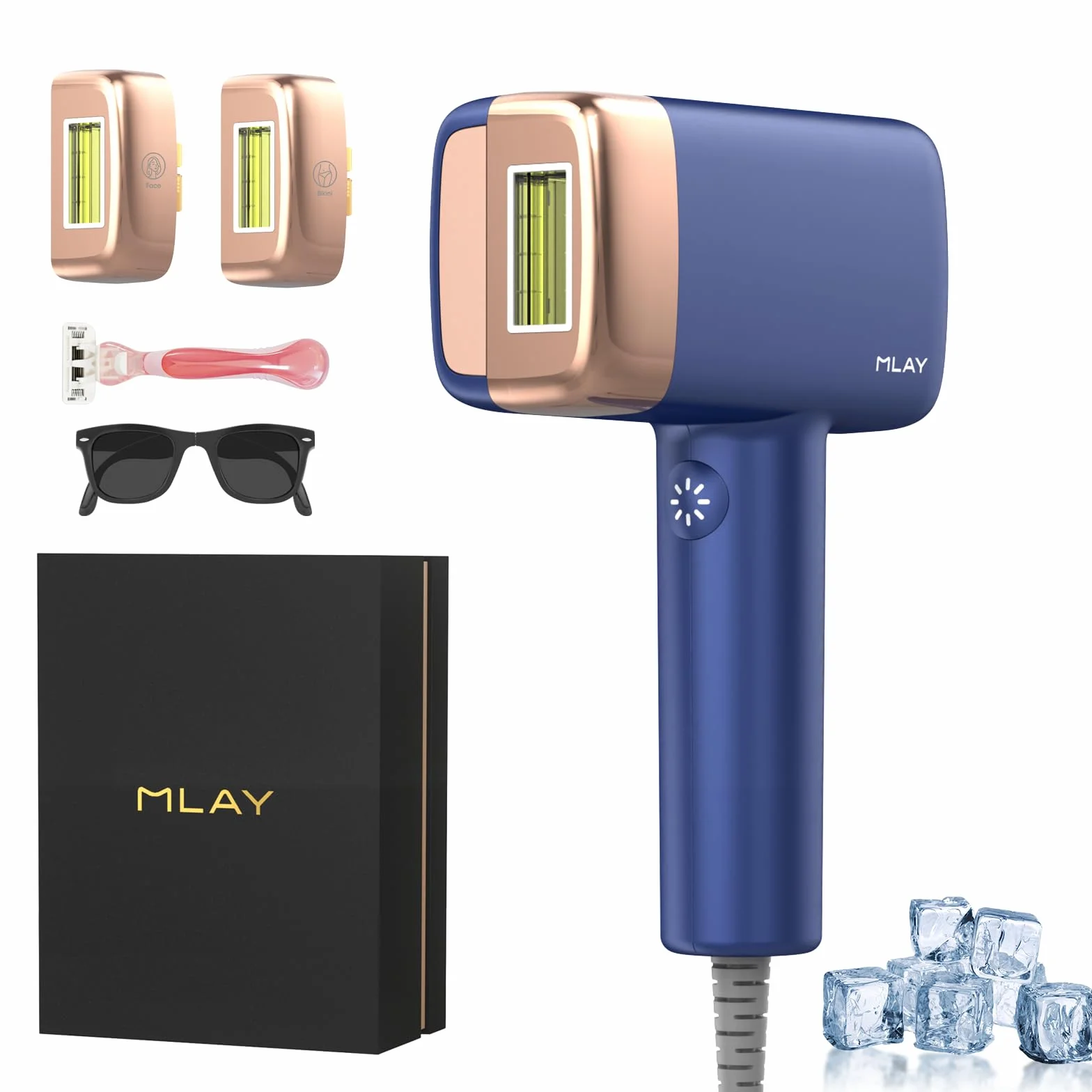 Depiladora de Luz Pulsada IPL 3 Cabezales 0,5s Flash 20J 5 Niveles Autoflash Refrigeración