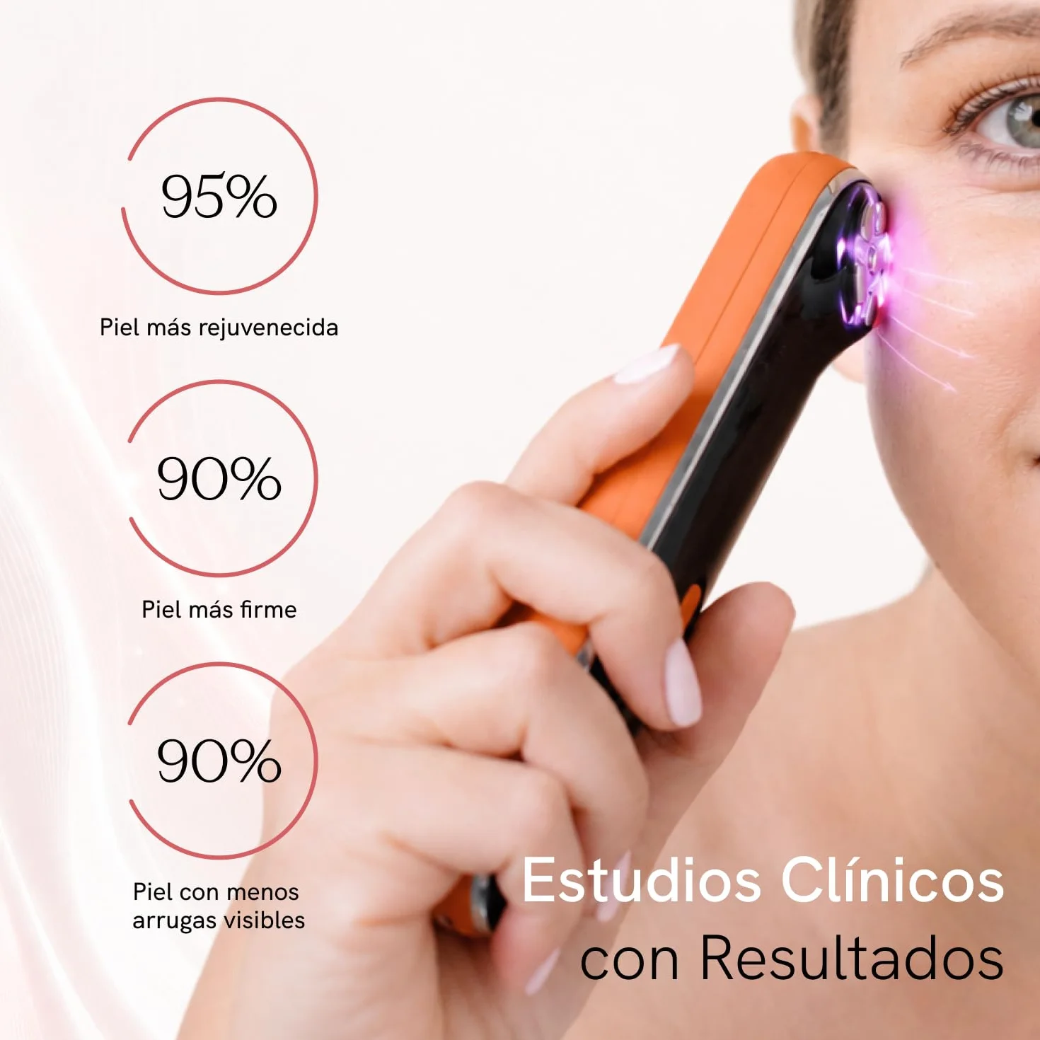 MASDERM Masajeador Facial Eléctrico 7 en 1, Radiofrecuencia y Luz LED, Tratamiento Antiedad Reafirmante