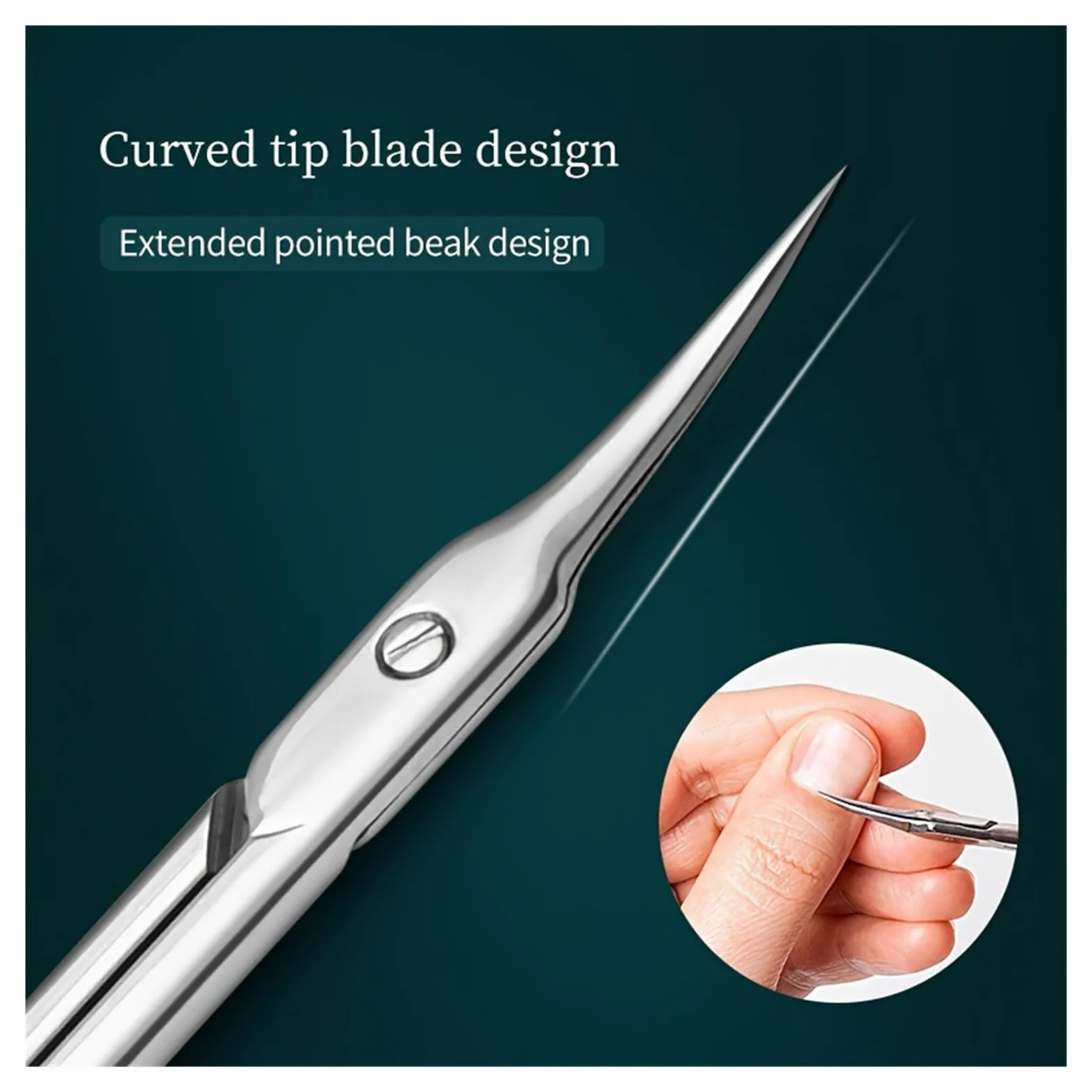 Tijeras Profesionales for cutículas, cortauñas de Acero Inoxidable ultraafiladas for manicura, eliminación de Piel Muerta, Cuidado de uñas, Pinzas y empujador.