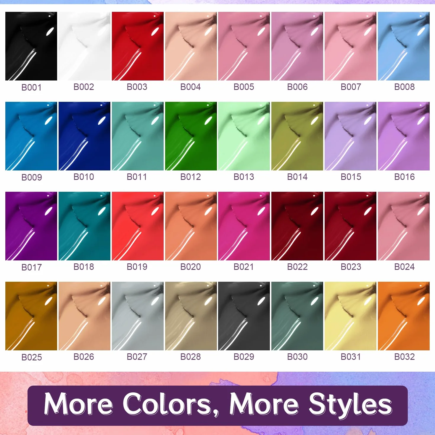 JODSONE Juego de esmaltes de uñas de Gel, 32 Colores, taladro de uñas con luz UV, superficie brillante, fácil de aplicar, textura mate, Kit de manicura todo en uno…