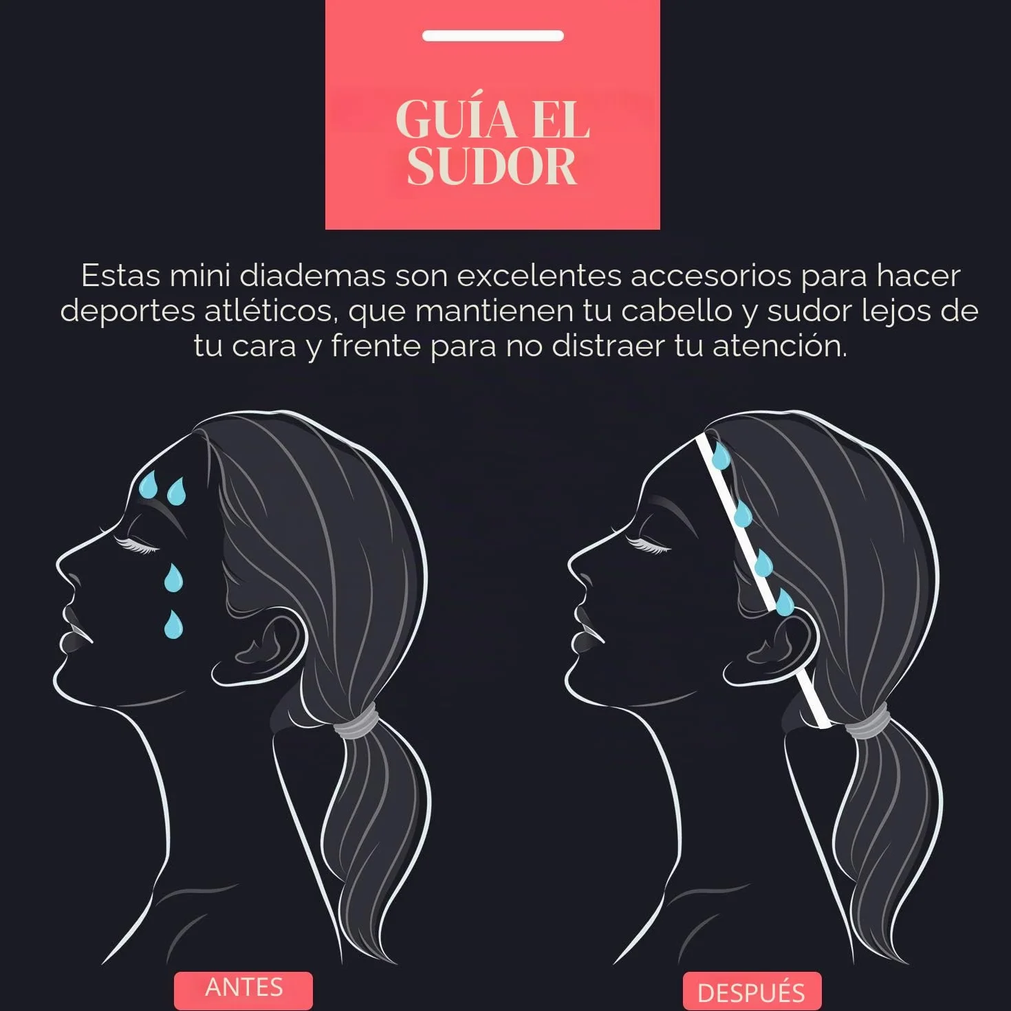 Bandas elásticas deportivas antideslizantes gruesas para mujeres y hombres negro gris blanco