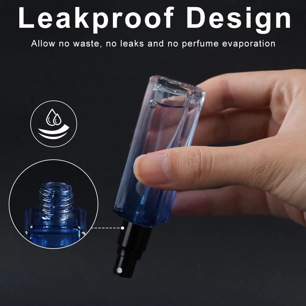 Atomizador Perfume Recargable 6pcs 10ml Mini Pulverizador Cristal Portátil Perfumador Viaje
