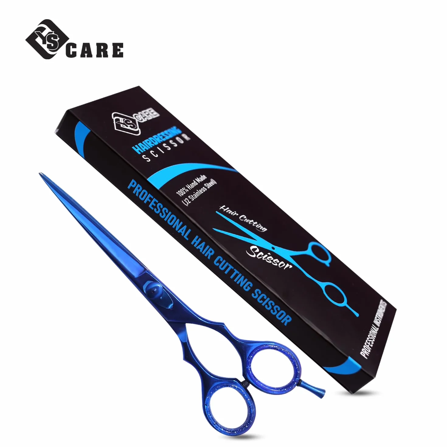 Tijeras de Peluqueria Profesional Acero Inoxidable 6.5 Pulgadas Azul