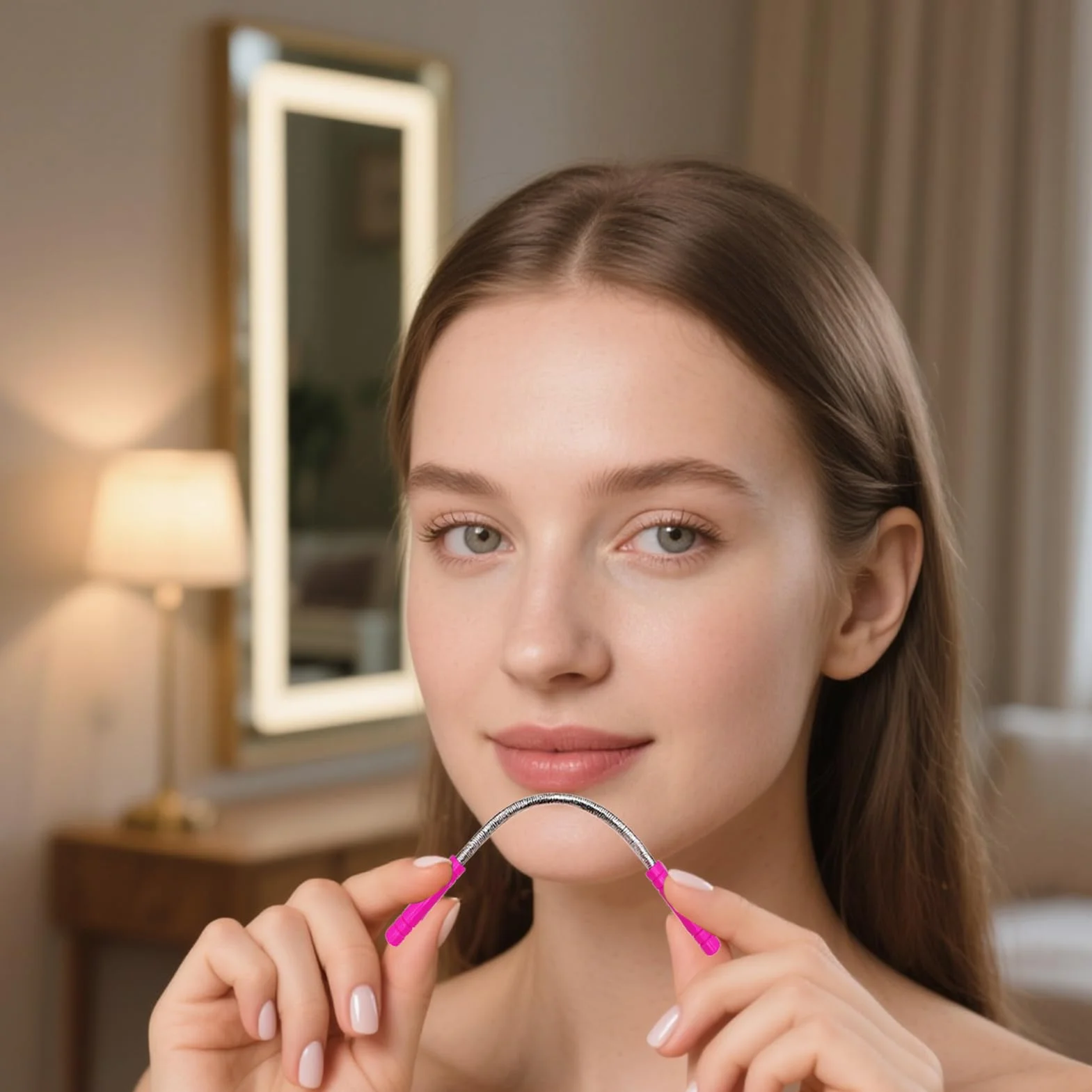 Set de 3 Depiladores Faciales Manuales de Muelle – Herramientas de Depilación con Rodillo de Acero Inoxidable para la Eliminación del Vello Facial, Ideal para Barbilla, Mejillas y Labios