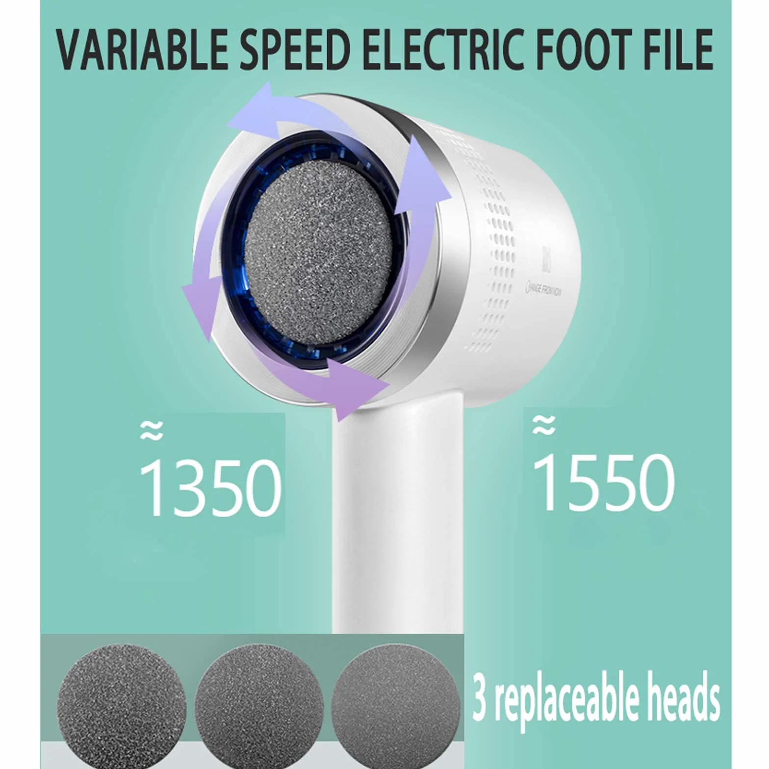 Removedor de callos eléctrico para pies con aspiradora, lima de pies profesional para piel muerta, molinillo de pies recargable por USB, herramientas de pedicura para piel seca y agrietada, C (D)