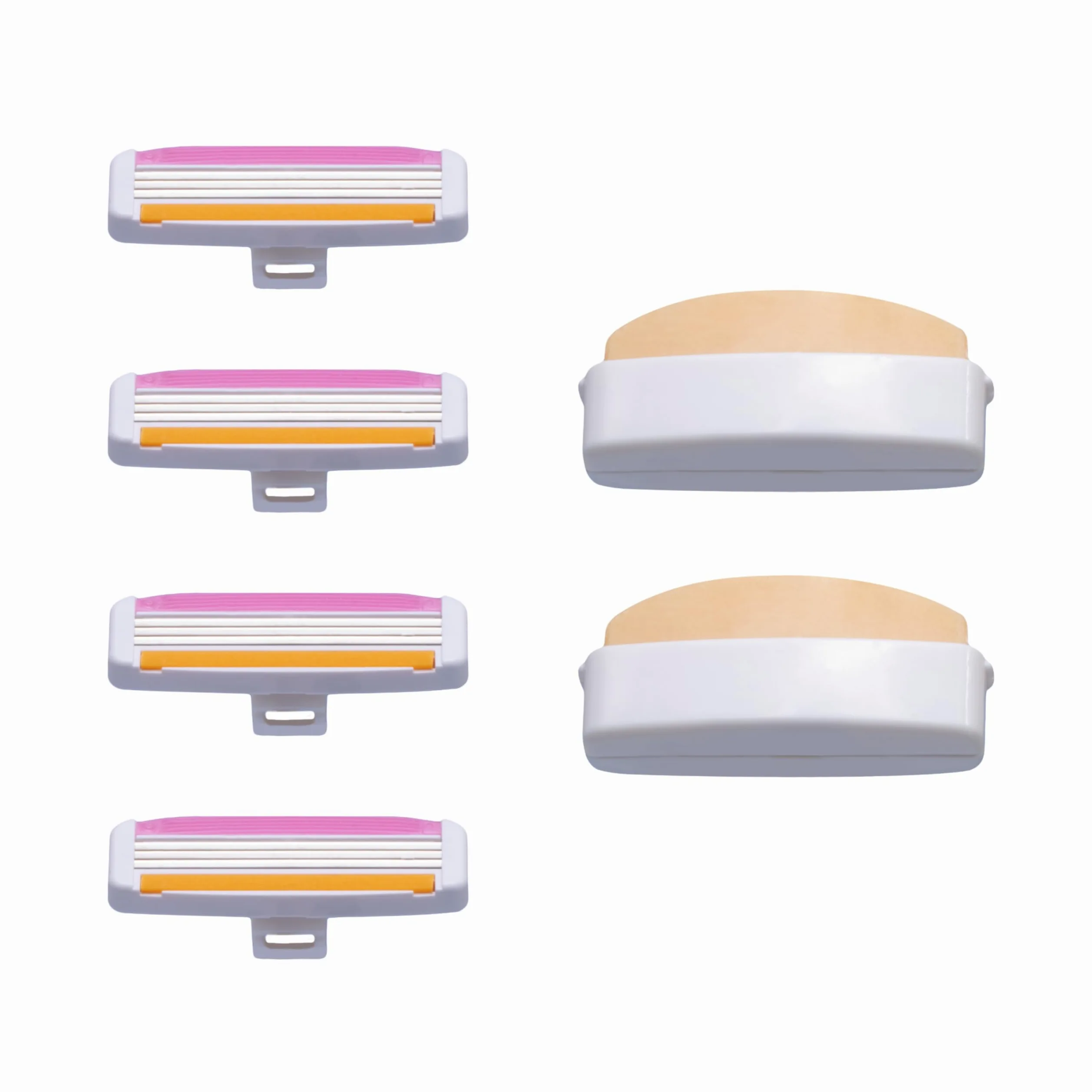Alleyoop Stay Sharp Razor - Paquete de recambio para maquinilla de afeitar portátil de viaje, perfecto para retoques sobre la marcha, incluye 4 cartuchos de afeitar de triple hoja y 2 barras