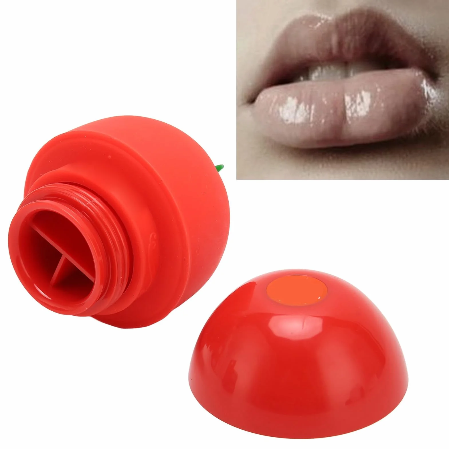 Dispositivo de Aumento de Labios, Herramienta de Silicona de Grado Alimenticio, Portátil (Rojo)