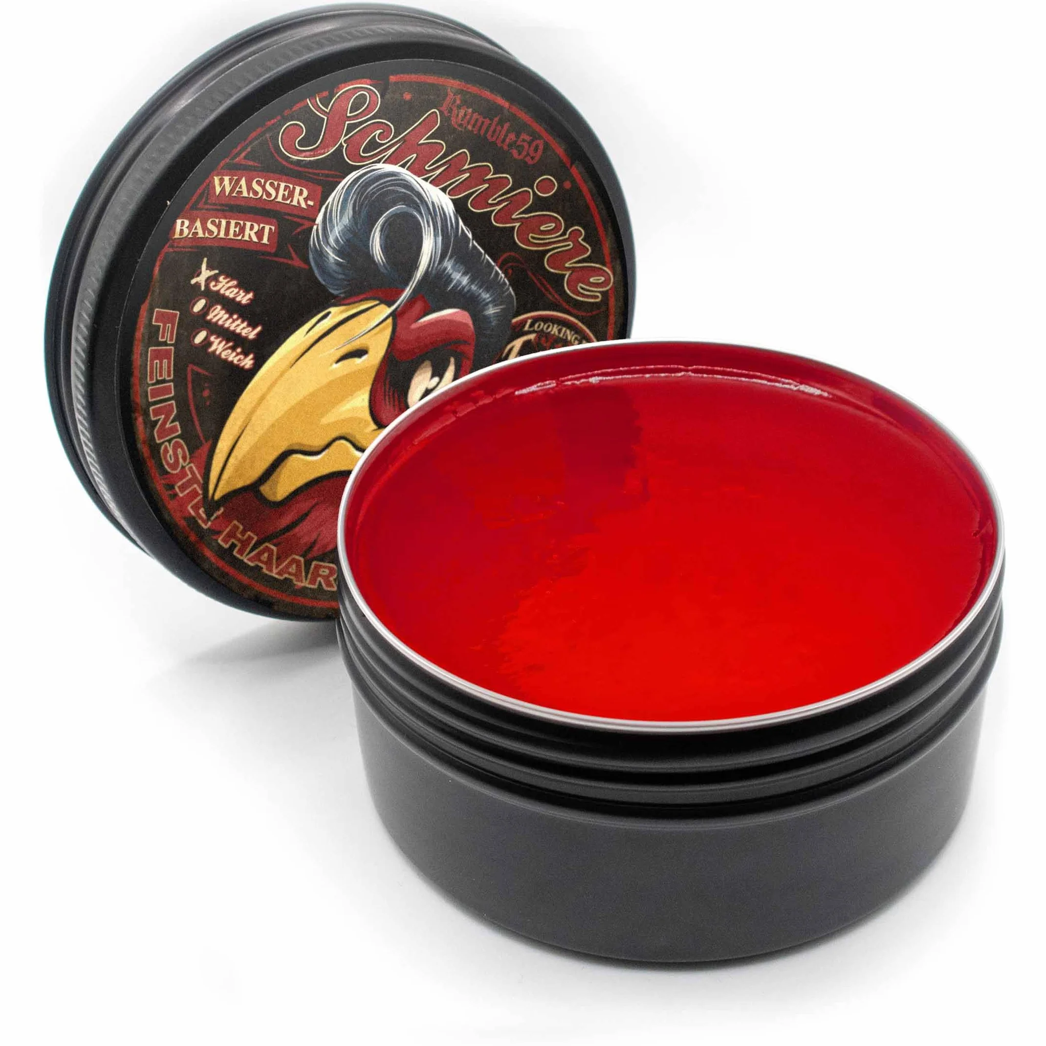 Rumble59 Pomada lubricante para hombres Looking for Trouble 250 ml fuerte agarre pomada de pelo a base de agua lavable