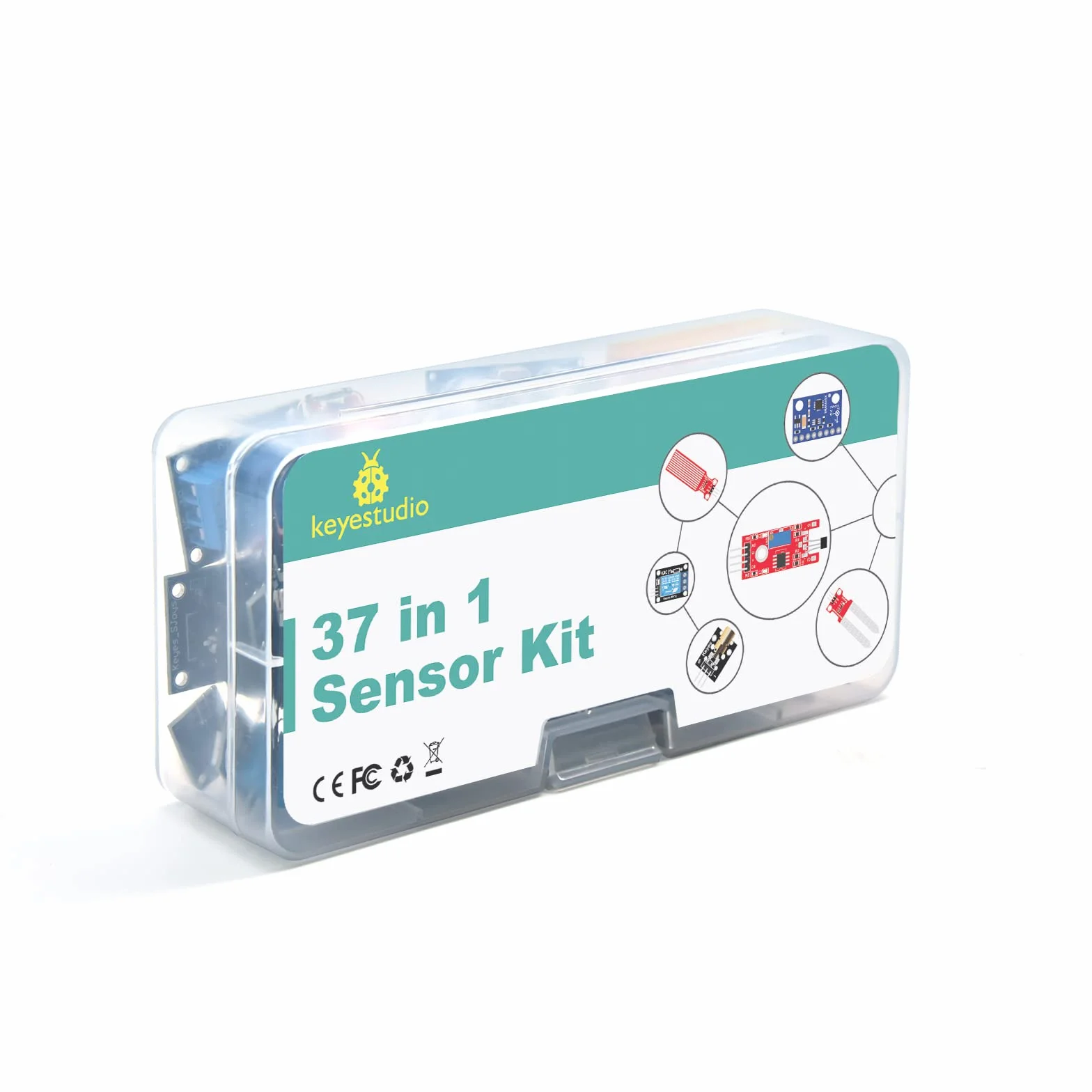 KEYESTUDIO 37 en 1 Kit de Módulos de Sensores para Arduino UNO Mega 2560 Nano Raspberry Pi