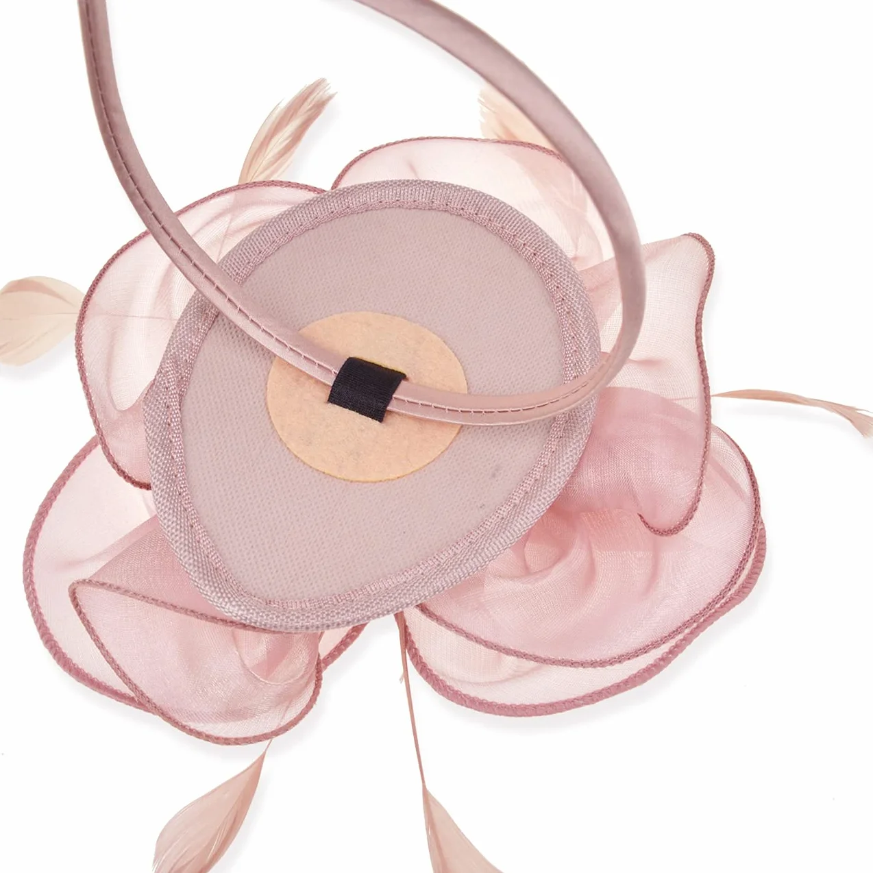 DRESHOW Fascinators Hat Cocktail Tea Party Headwear Organza Cintas Plumas Diadema Clip