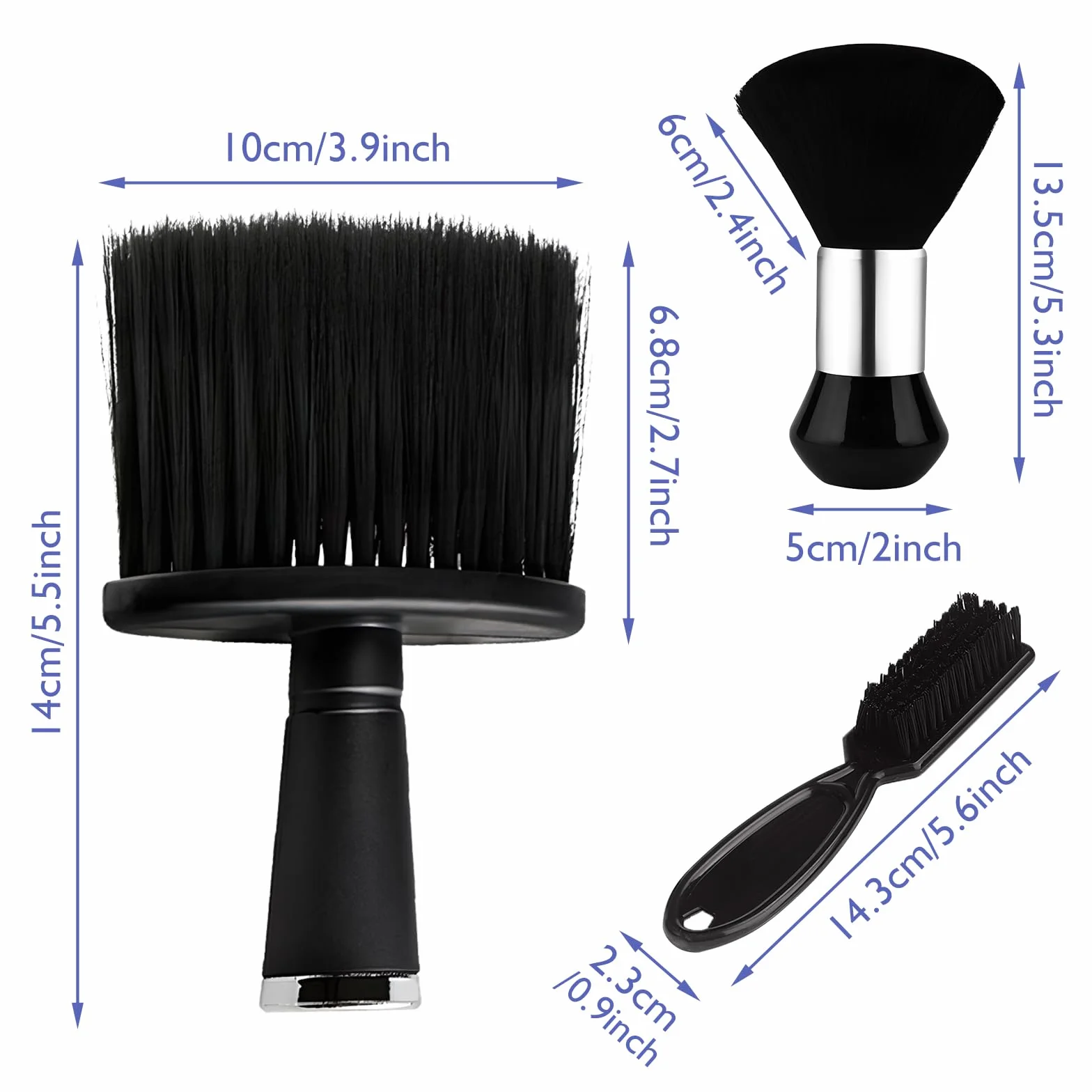 Cepillos De Cuello Para Peluquería Barberia Accesorios 3 Piezas Brocha Para Quitar Pelos