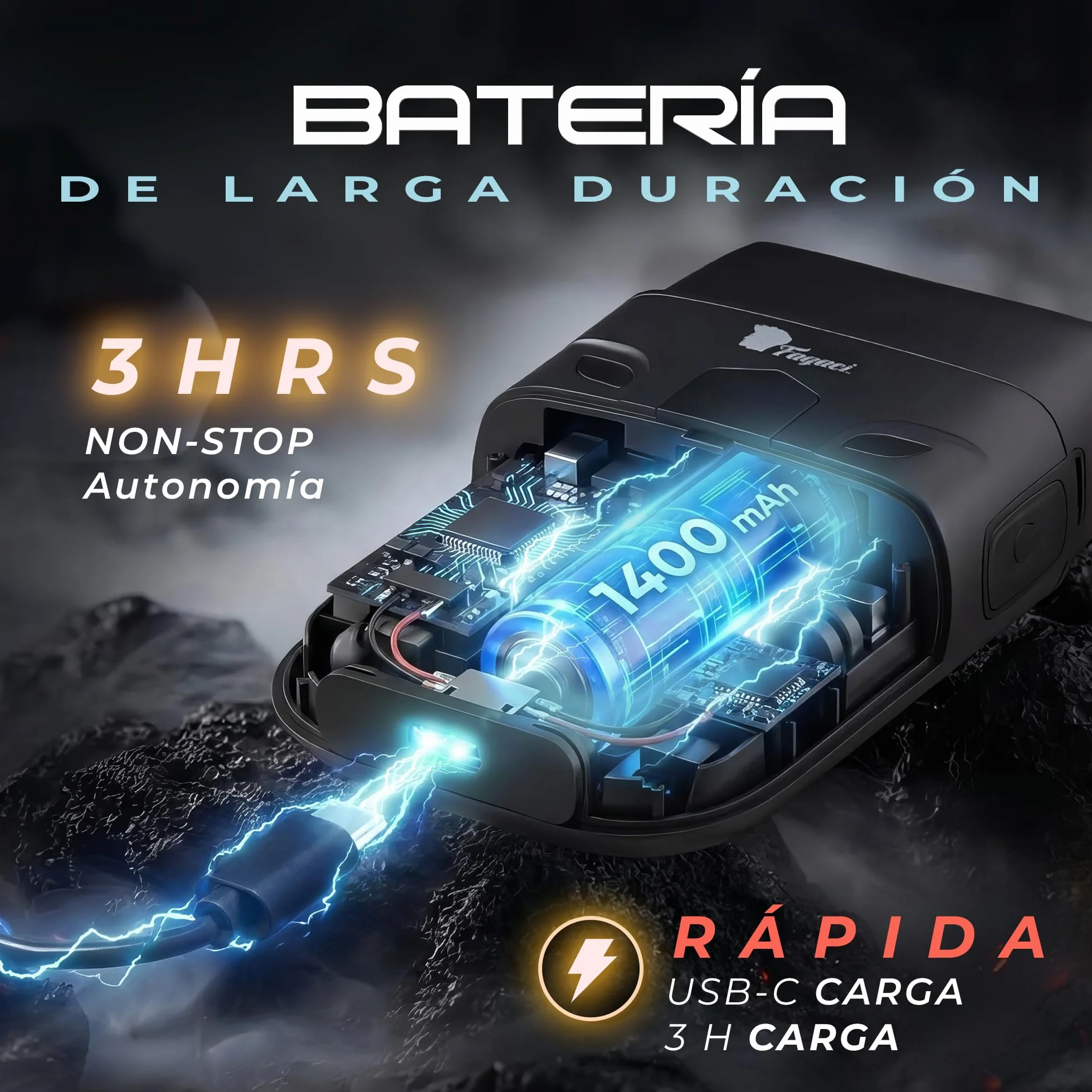 Fagaci Afeitadora Eléctrica de Láminas 8500 RPM 3 Horas Autonomía Hombre